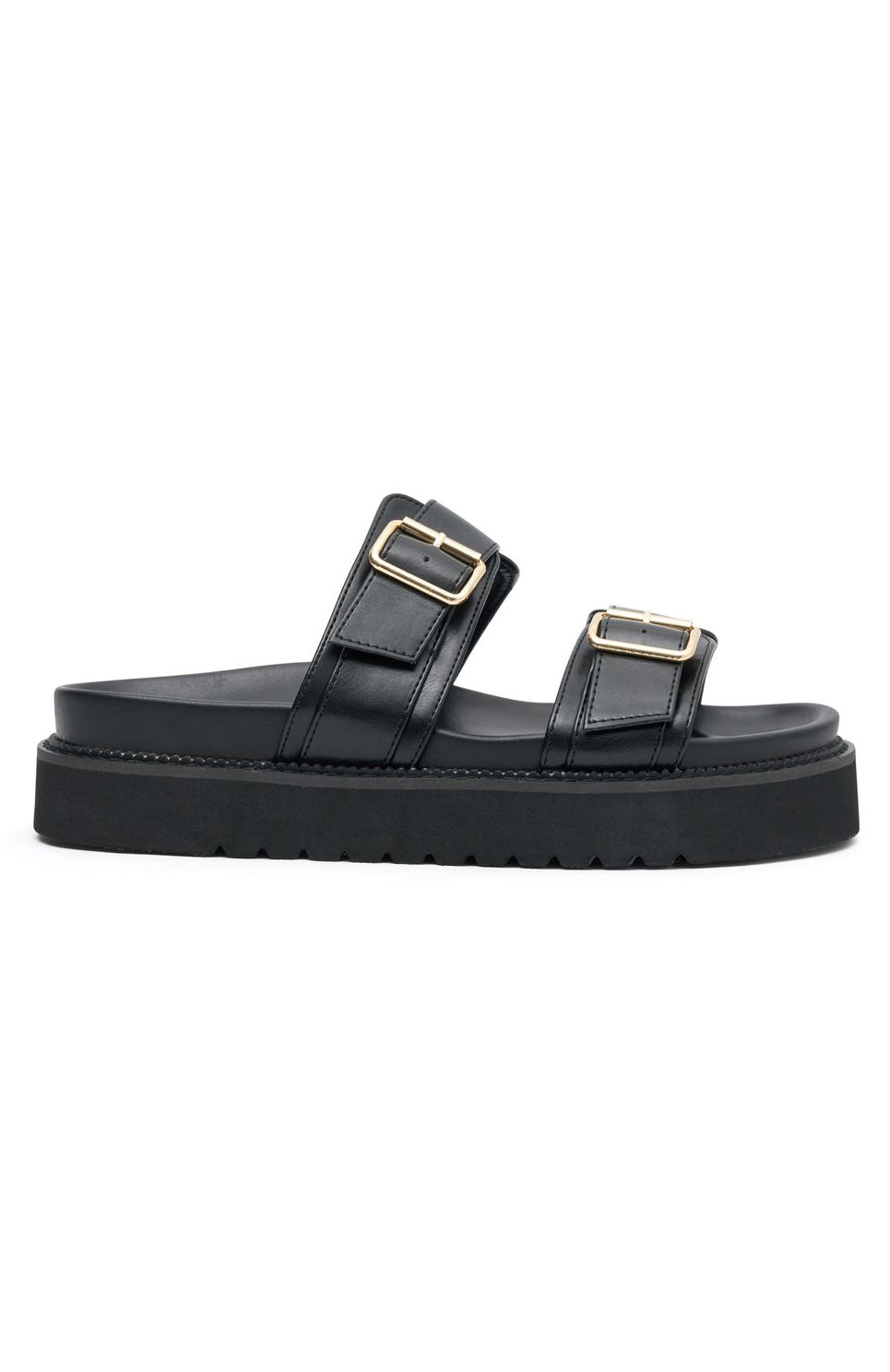 Premium Mila Slides - Black & Gold Edition