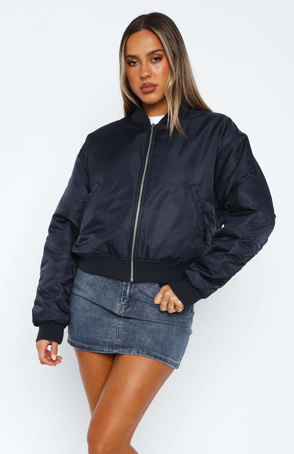 Premium Navy Bomber Jacket - Ultimate Comfort & Style