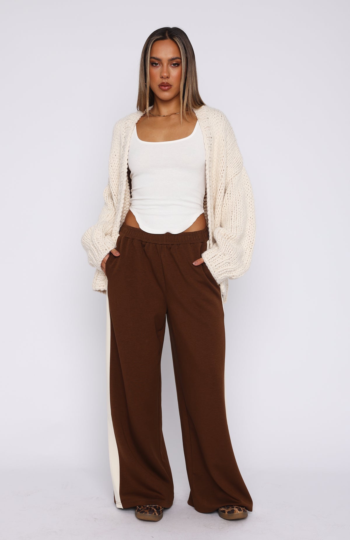 Ultimate Comfort Stronger Than Yesterday Knit Pants - Chocolate