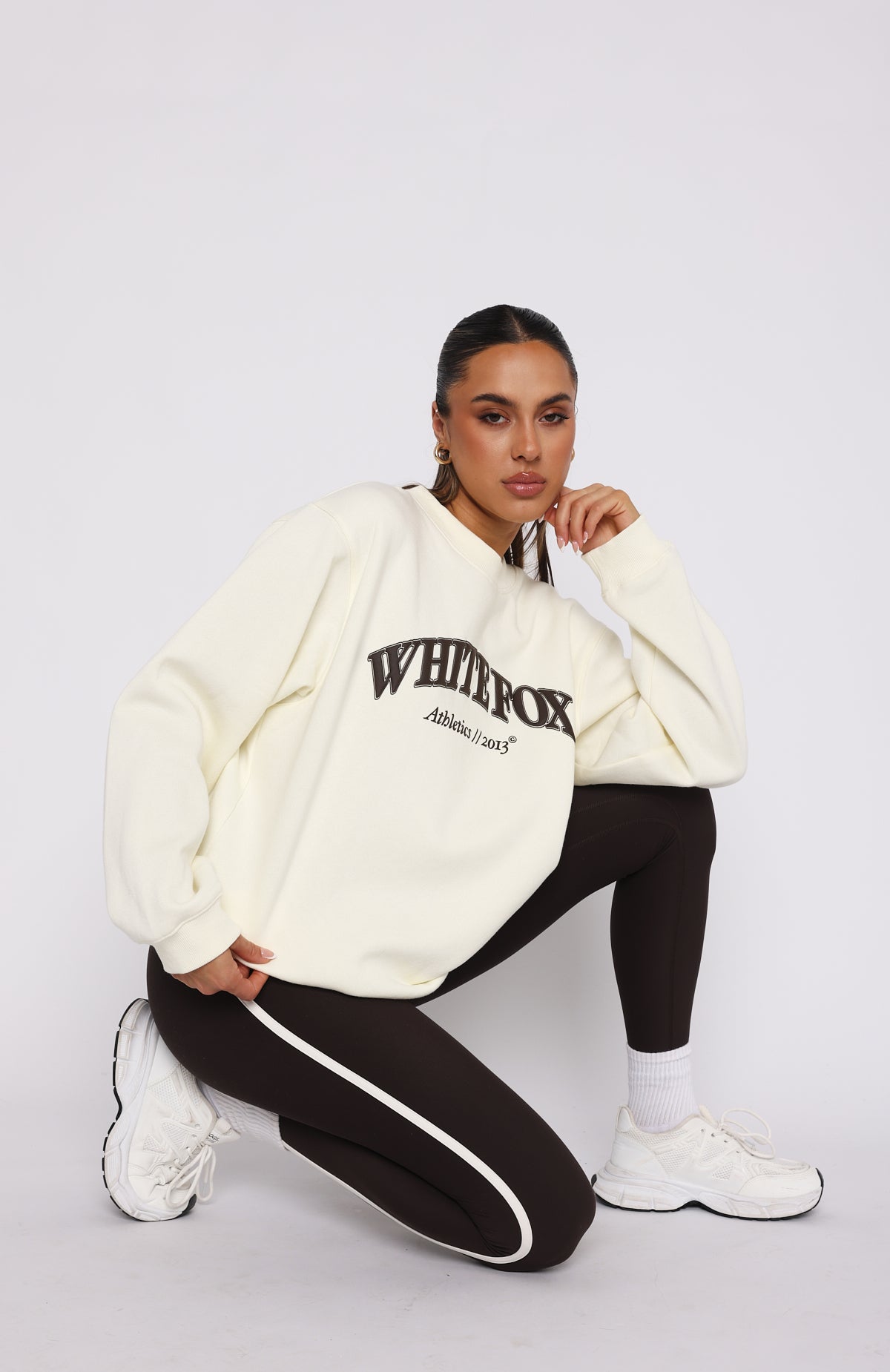 Premium Athletics Era Oversized Sweater in Buttercream - Ultimate Winter Comfort