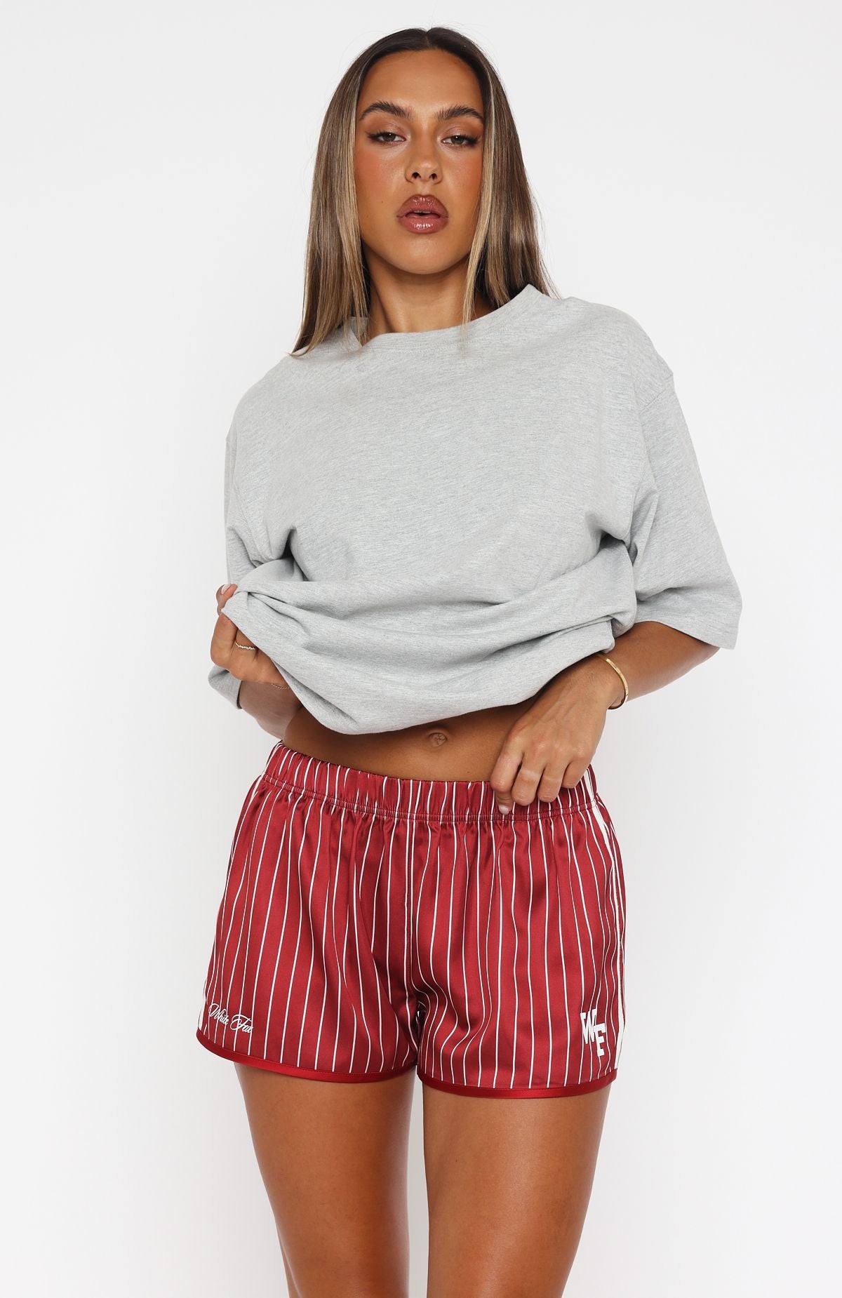 Ultimate Red Stripe Street Style Shorts