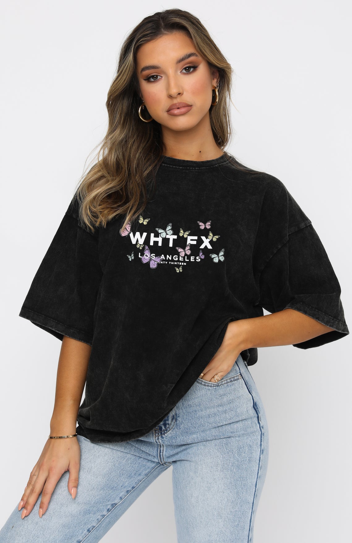 Premium Dare To Dream Oversized Tee - Acid Black