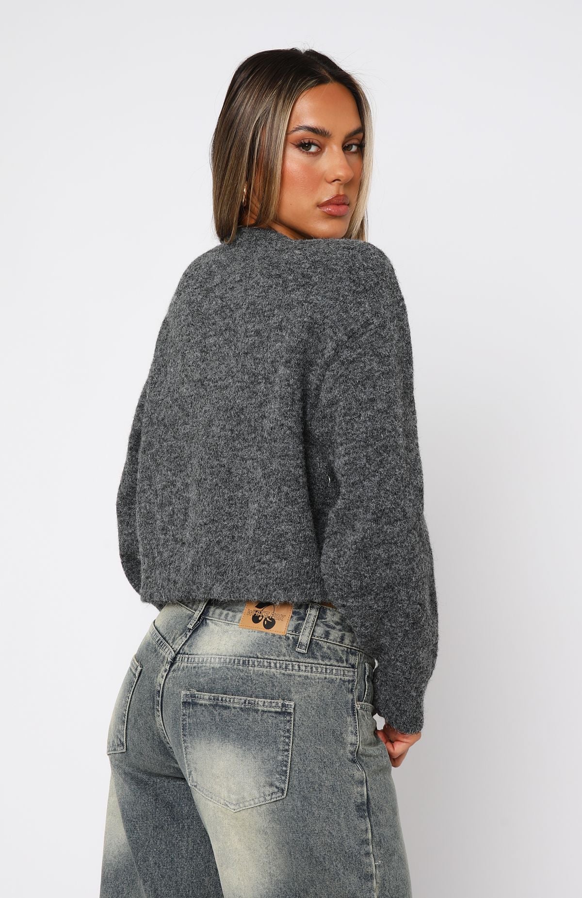 Premium Warm Whispers Knit Cardigan - Charcoal Grey