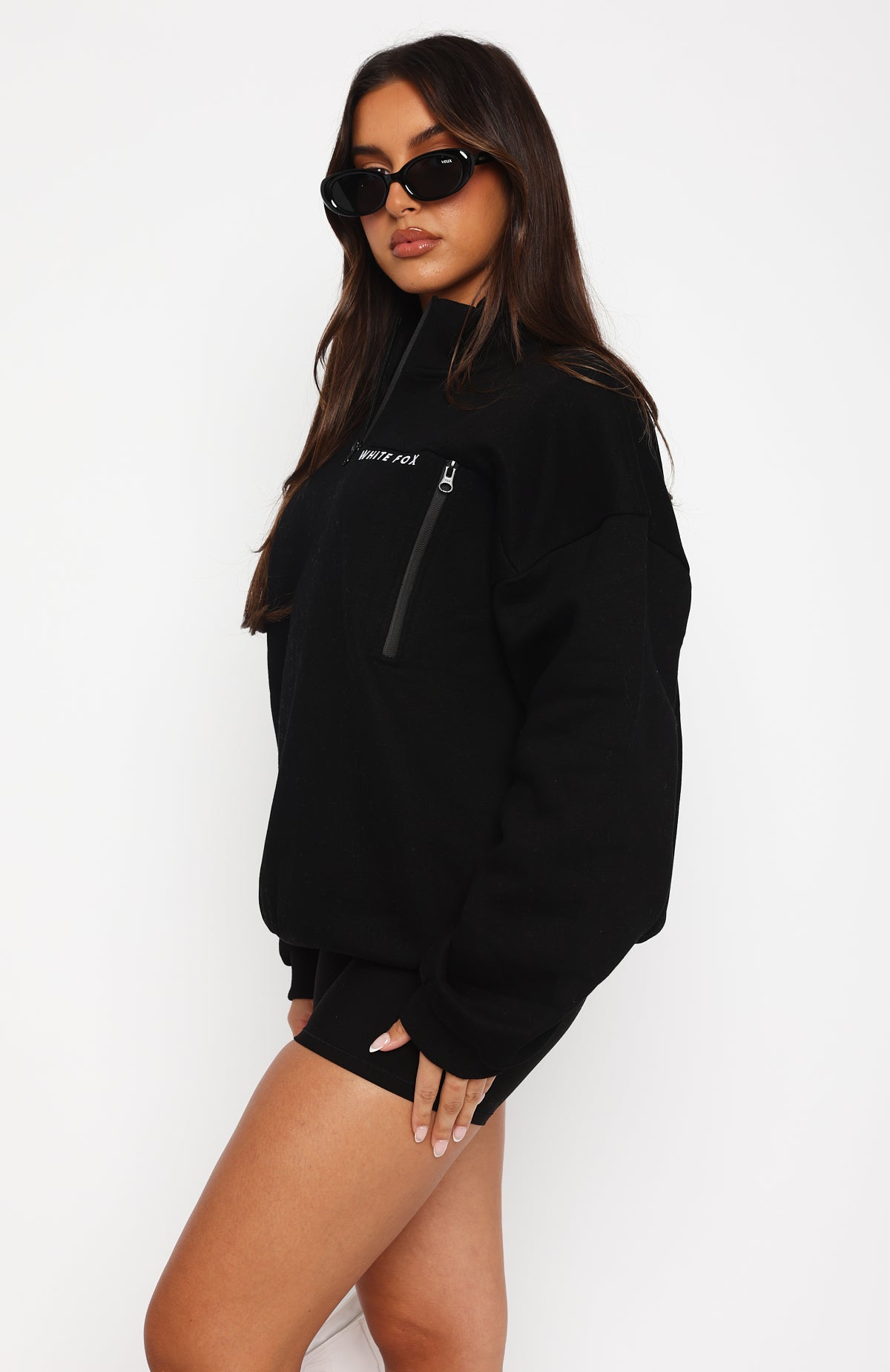 Premium Vintage Zip-Front Sweater - Ultimate Comfort in Black