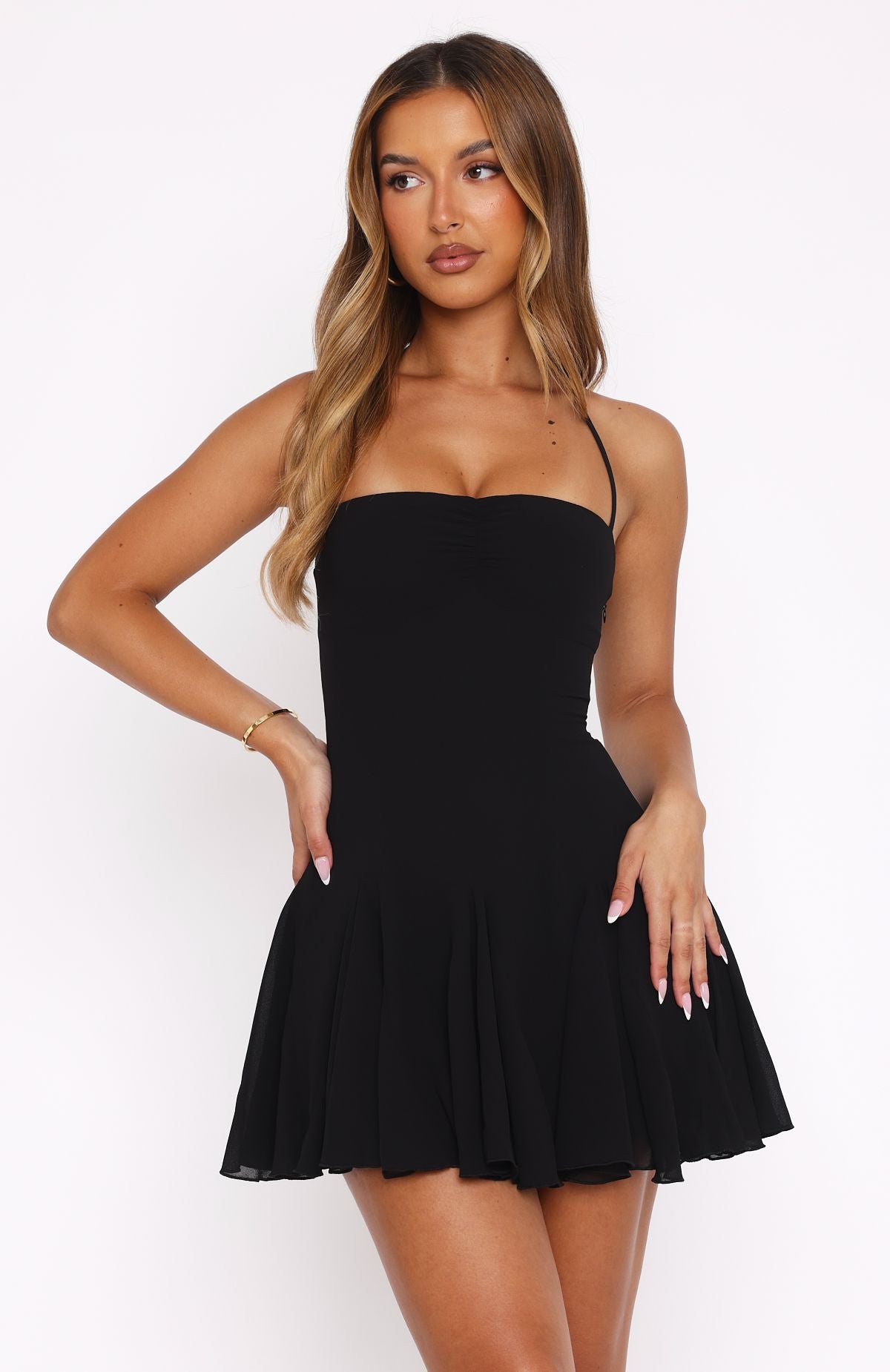 Ultimate Flirt Mini Dress - Sleek Black