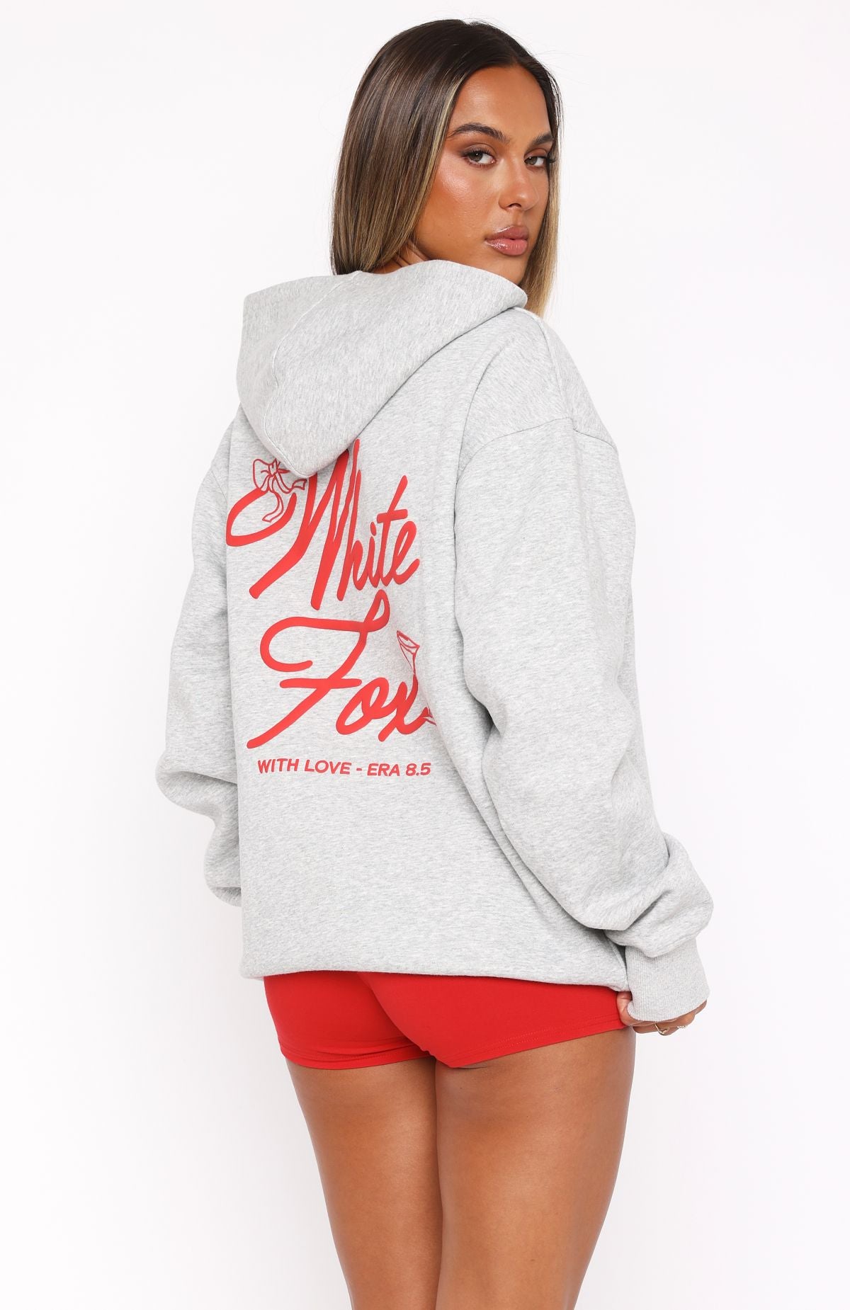 Premium With Love & Kisses Oversized Hoodie - Ultimate Comfort in Dark Grey Marle