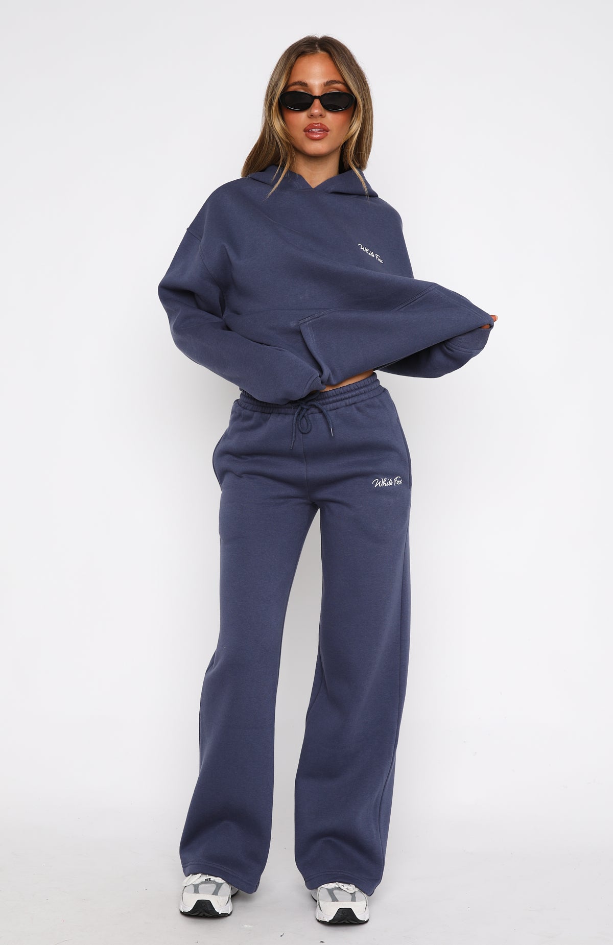 Premium Match Your Words Wide Leg Sweatpants - Navy