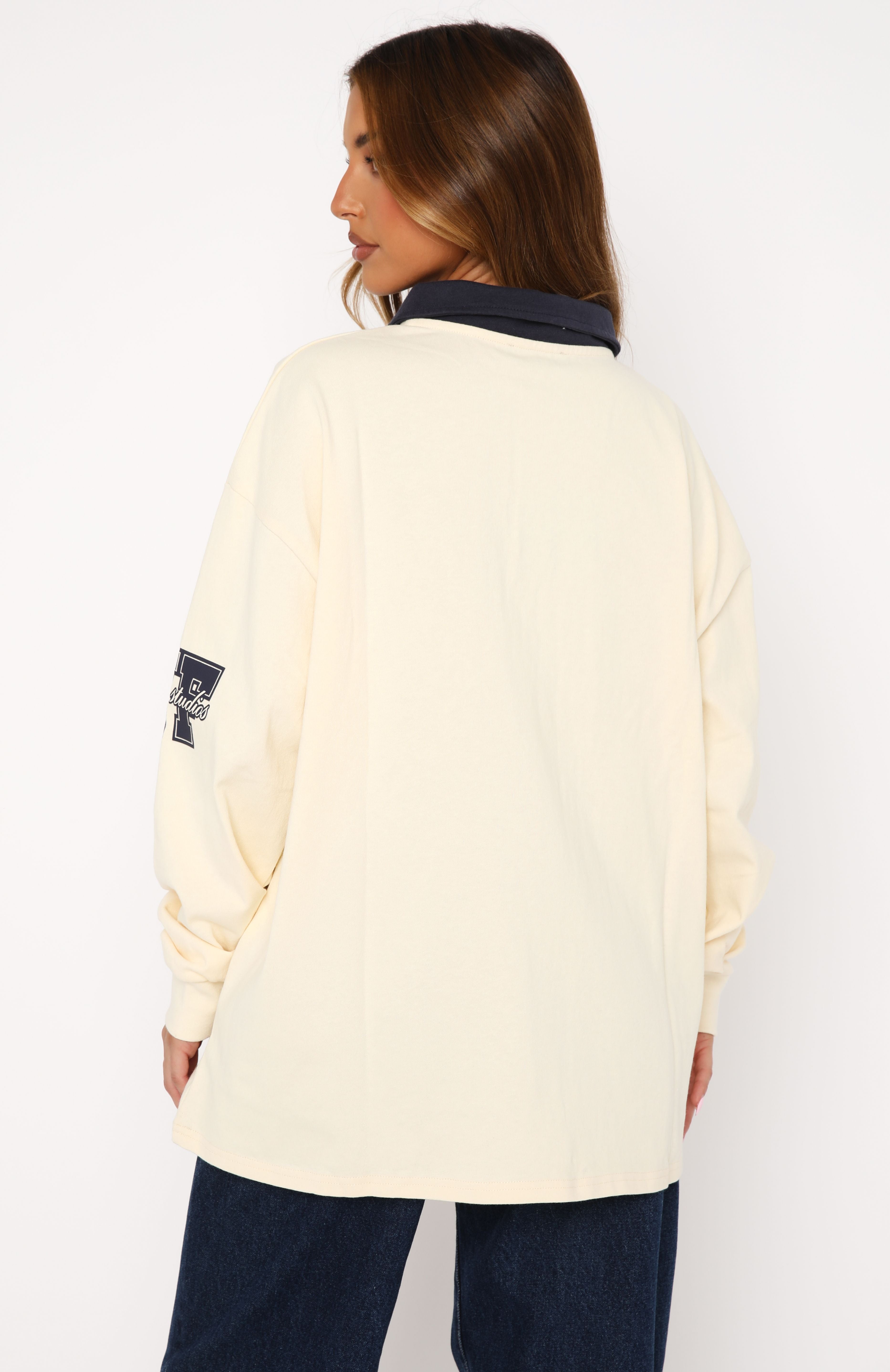 Premium Oversized Long Sleeve Tee - Cream | Ultimate Comfort & Style