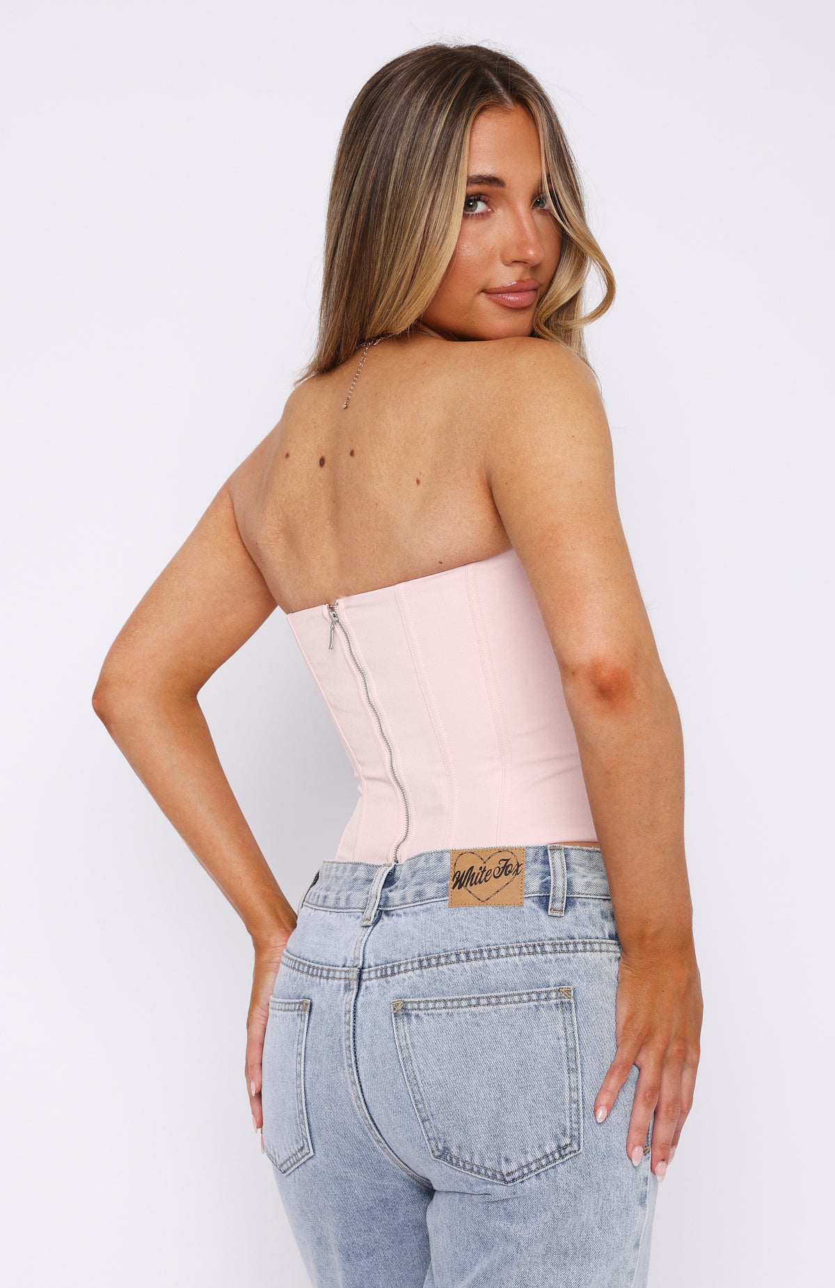 Ultimate Strapless Bustier Top - Baby Pink | Never Love Again Collection