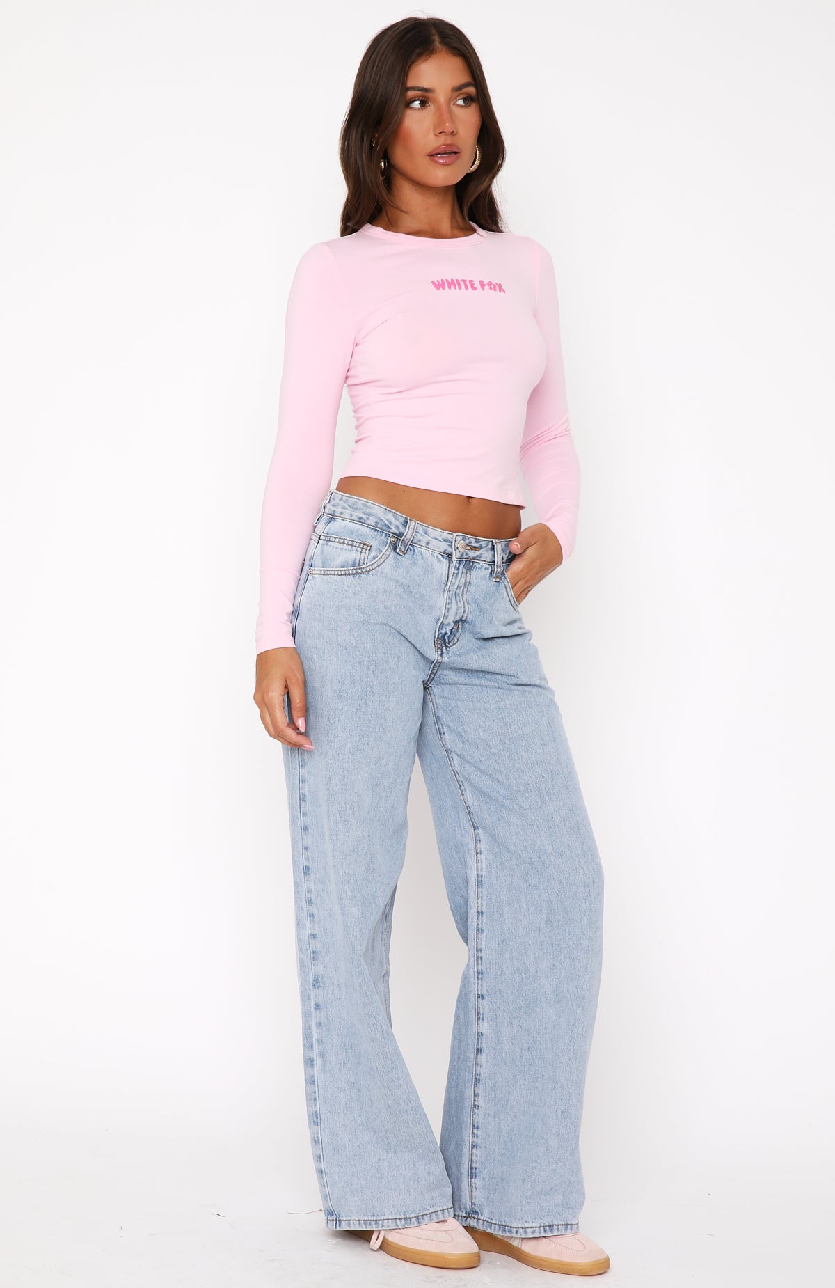 Premium Mid Rise Wide Leg Jeans - Mid Blue | Ultimate Styling Piece