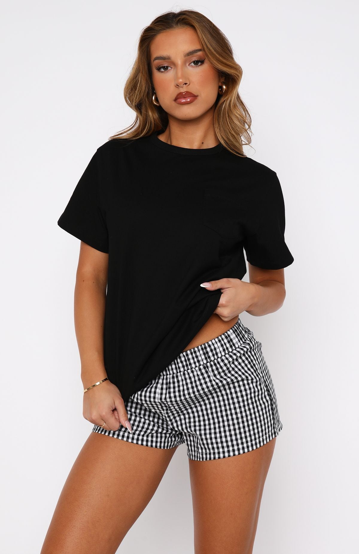 Premium Thought About It Black Gingham Shorts - Ultimate Summer Style