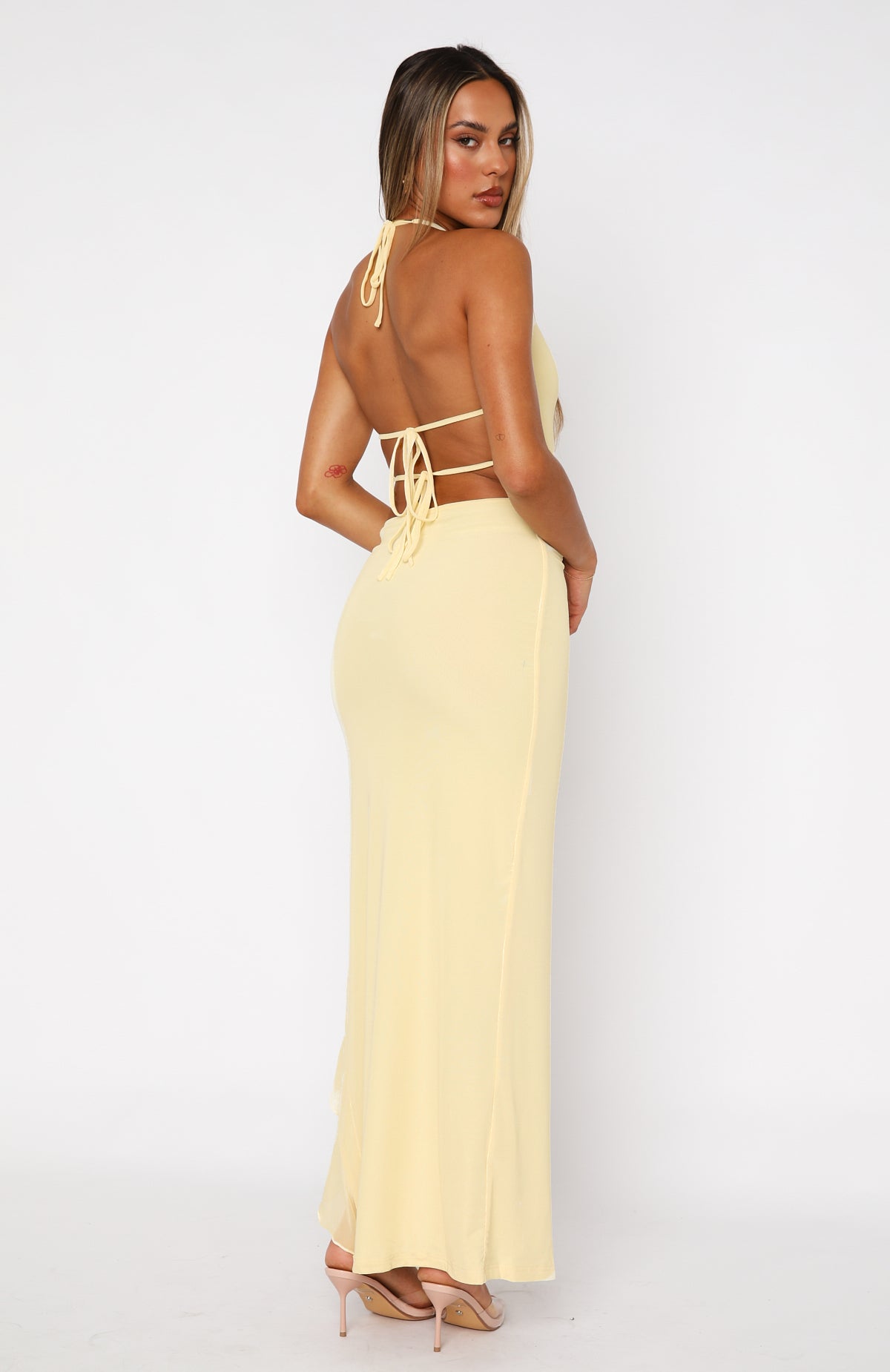 Ultimate Elegance Lemon Maxi Dress