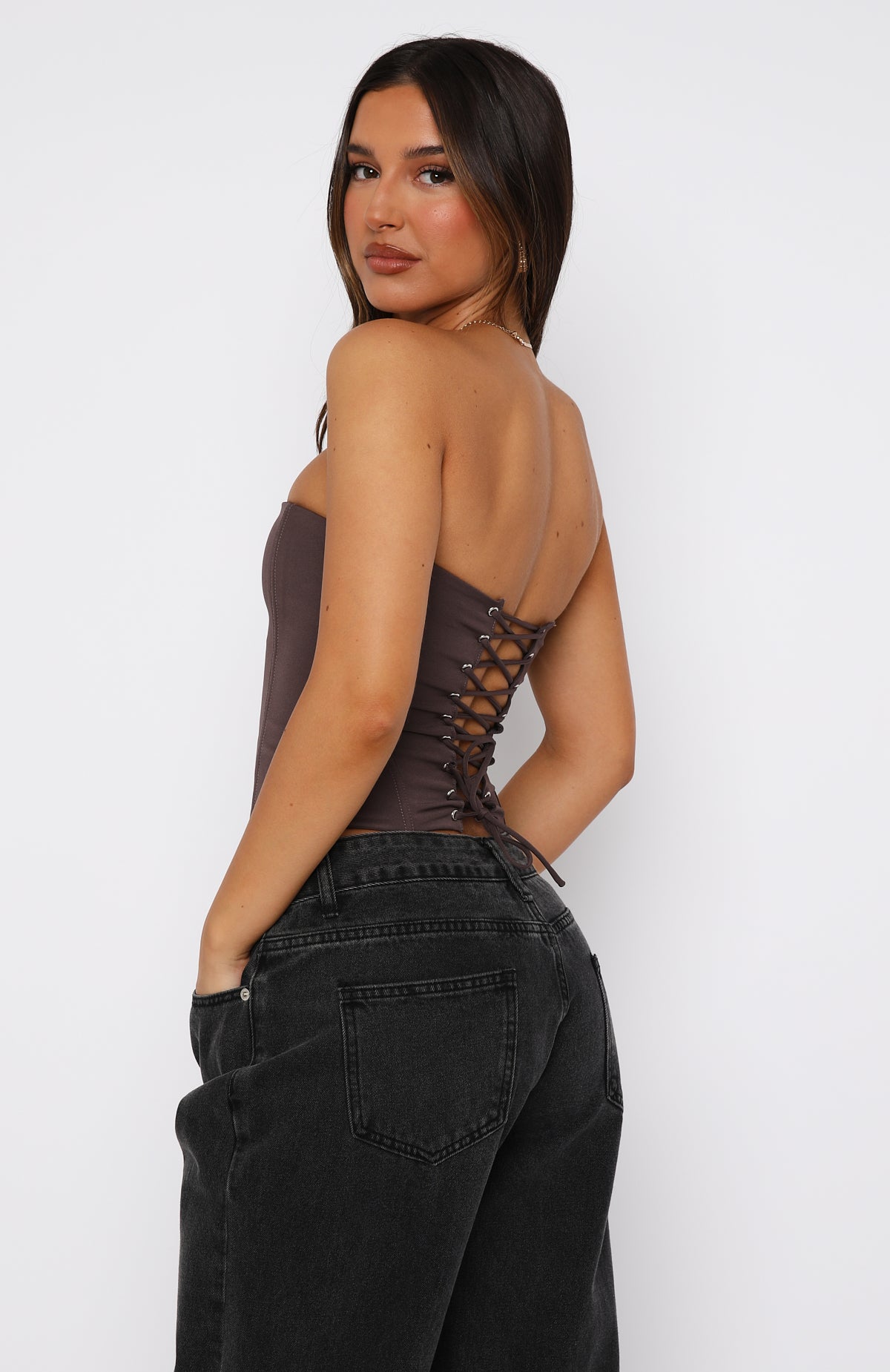 Ultimate Strapless Bustier in Luxe Chocolate