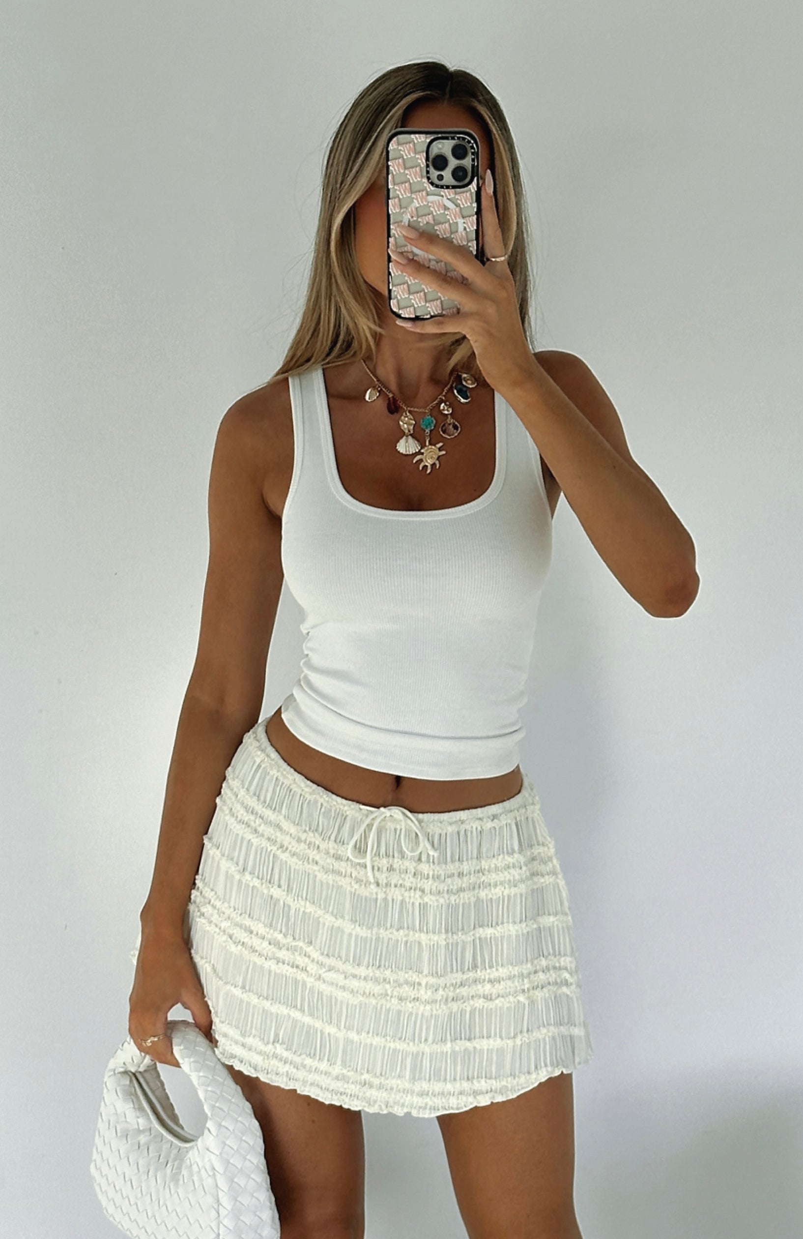 Ultimate Chic Hold Out Mini Skirt - Cream