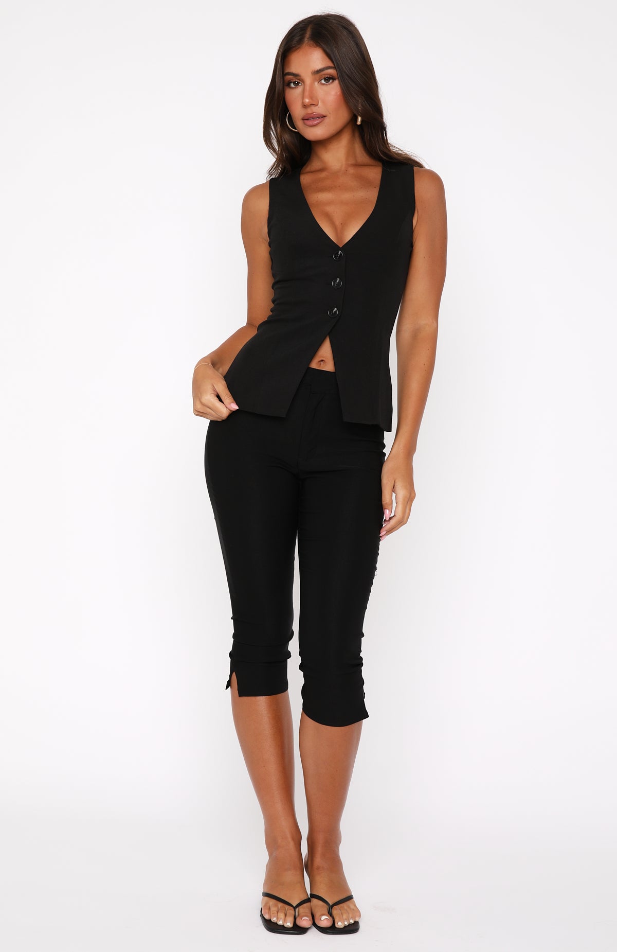 Ultimate Black Secrets Top - Premium Plunge Neckline