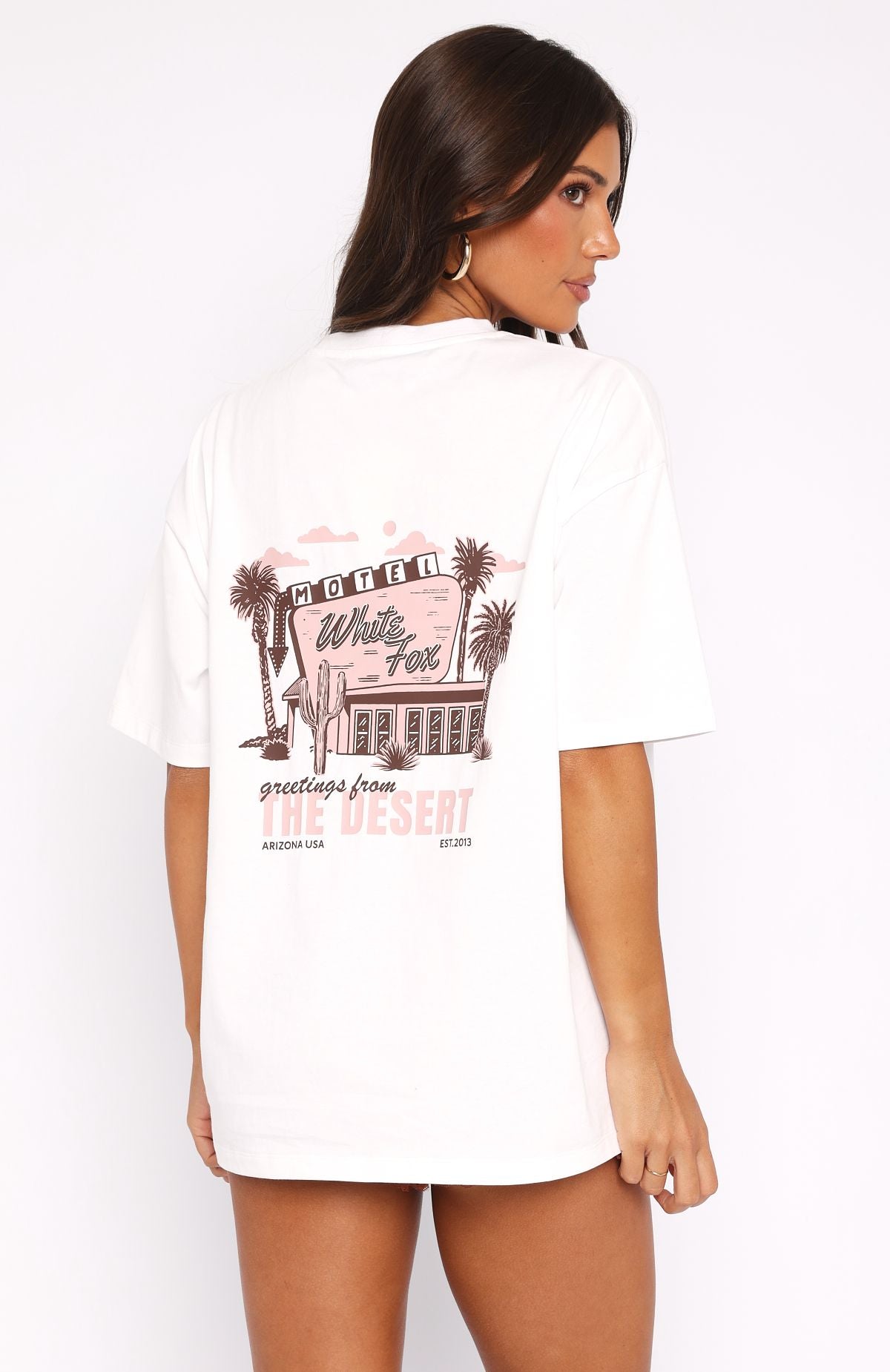 Premium Scenic Route Oversized Tee - Ultimate Comfort White