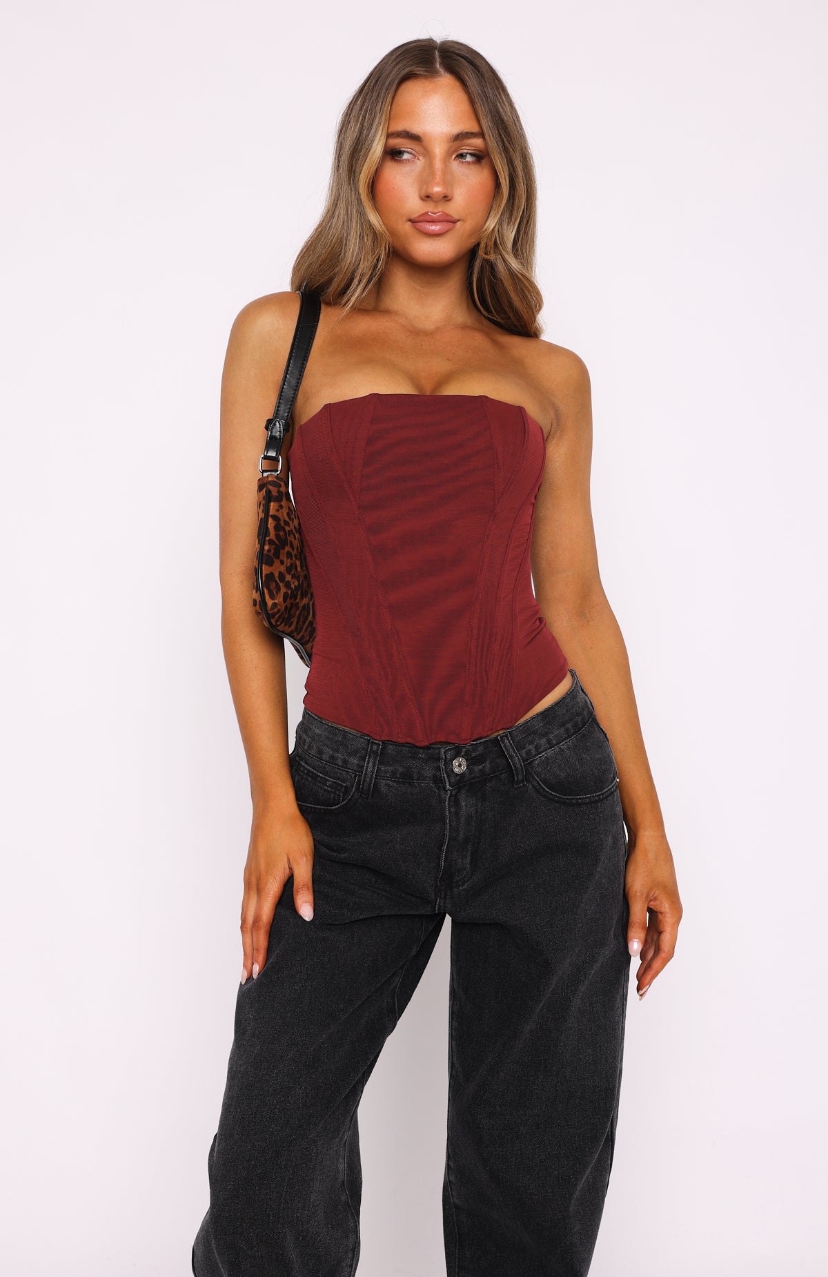 Ultimate Party Ready Bustier Wine Top