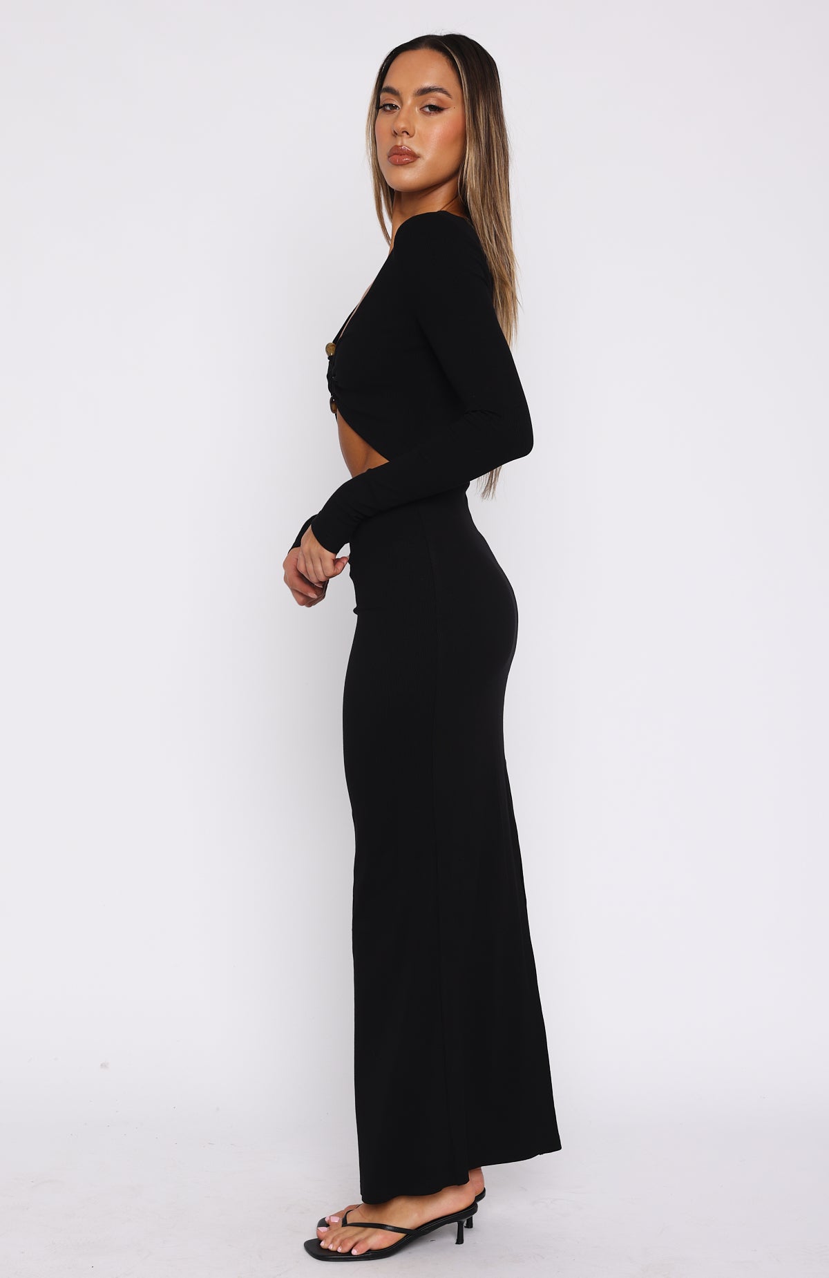 Premium Thinking Clearly Maxi Dress - Elegant Black