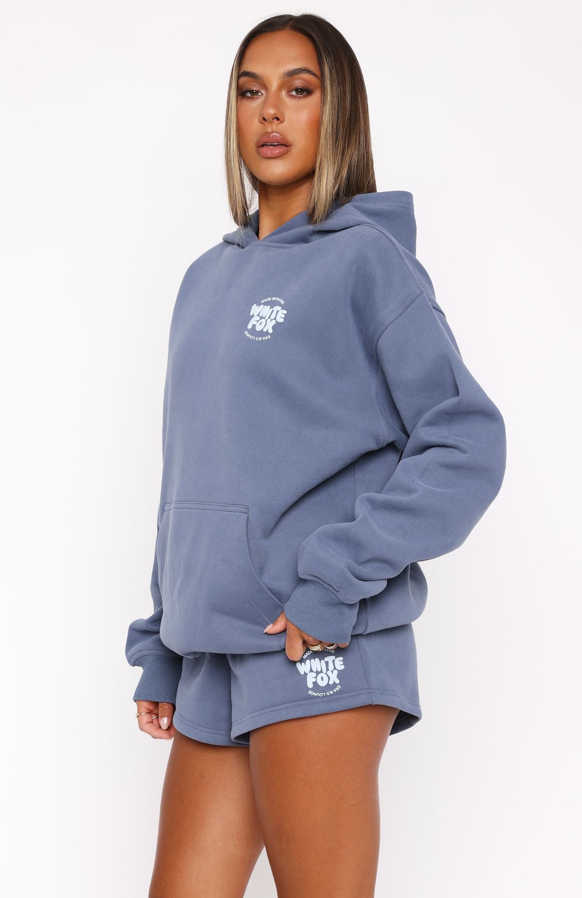 Premium With Love For You Oversized Hoodie - Ocean Blue