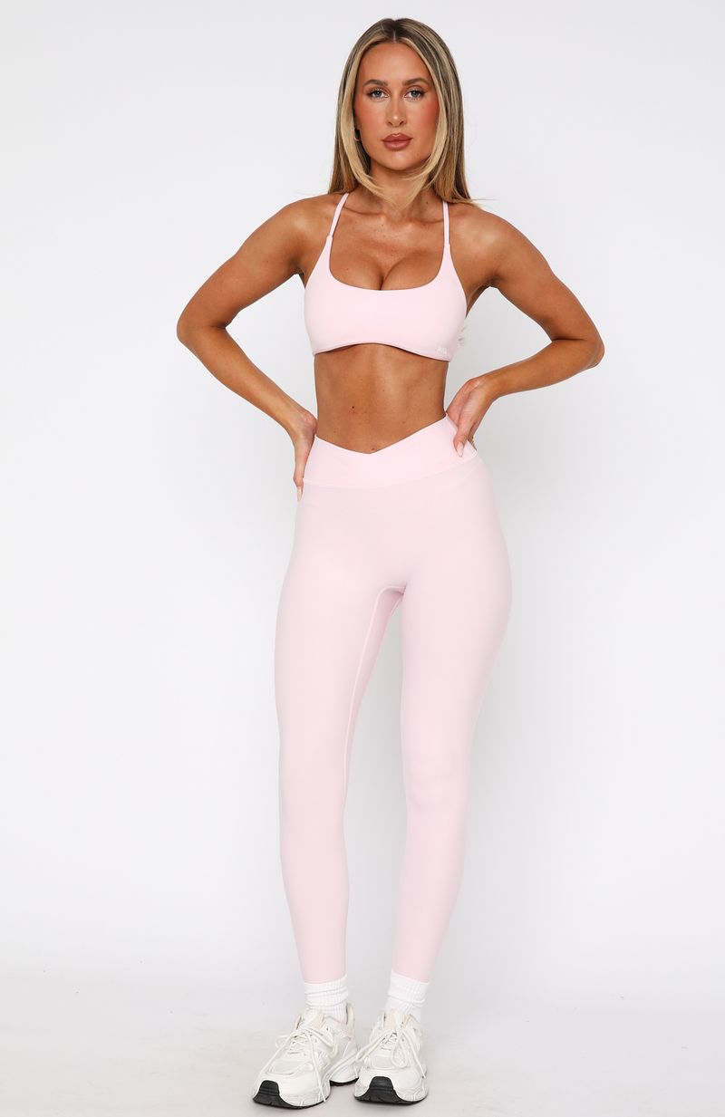 Ultimate Cross Front Leggings - Ballet Pink | White Fox Active