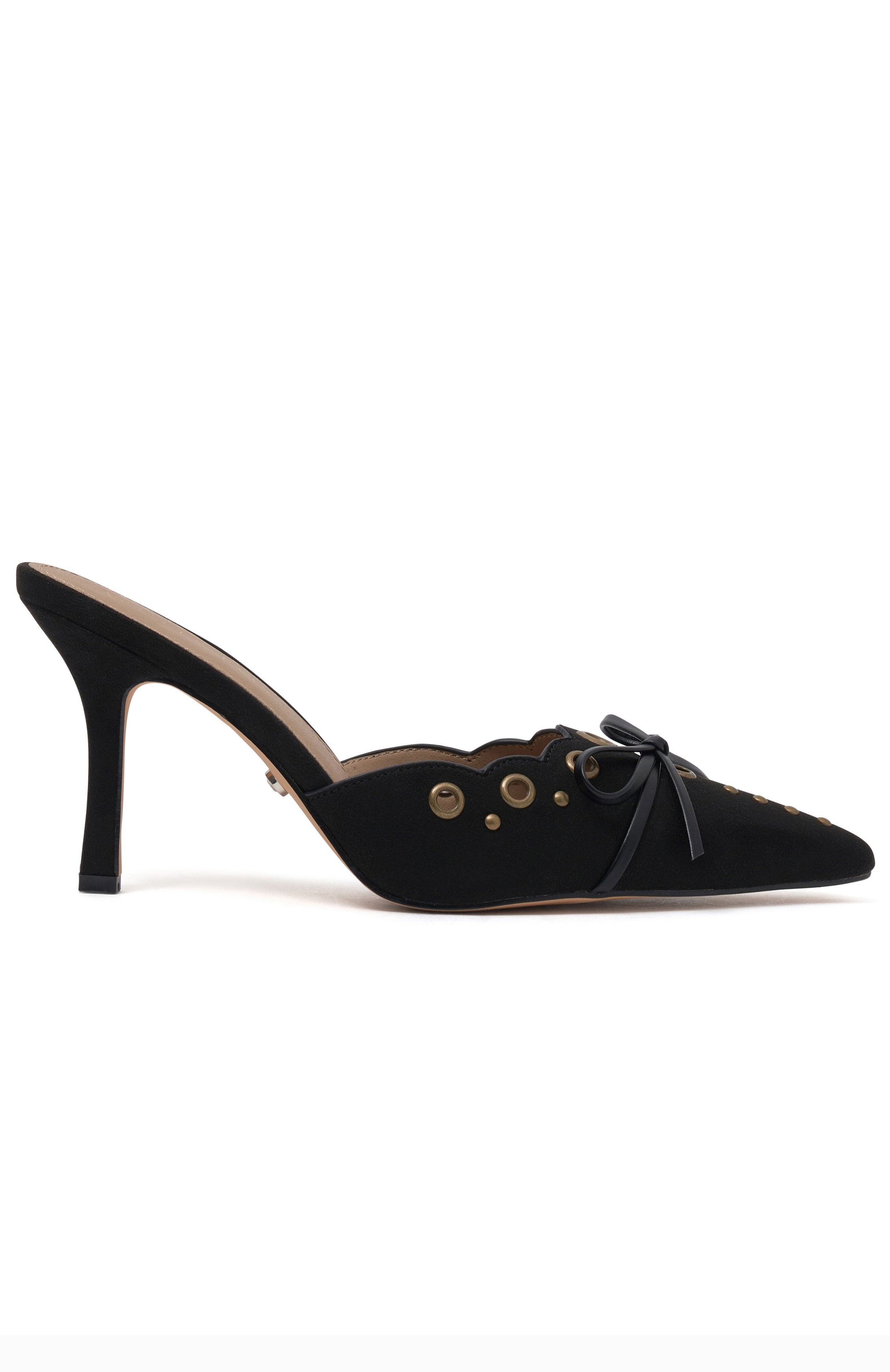 Premium Leina Black Suede Heels - Vintage Chic