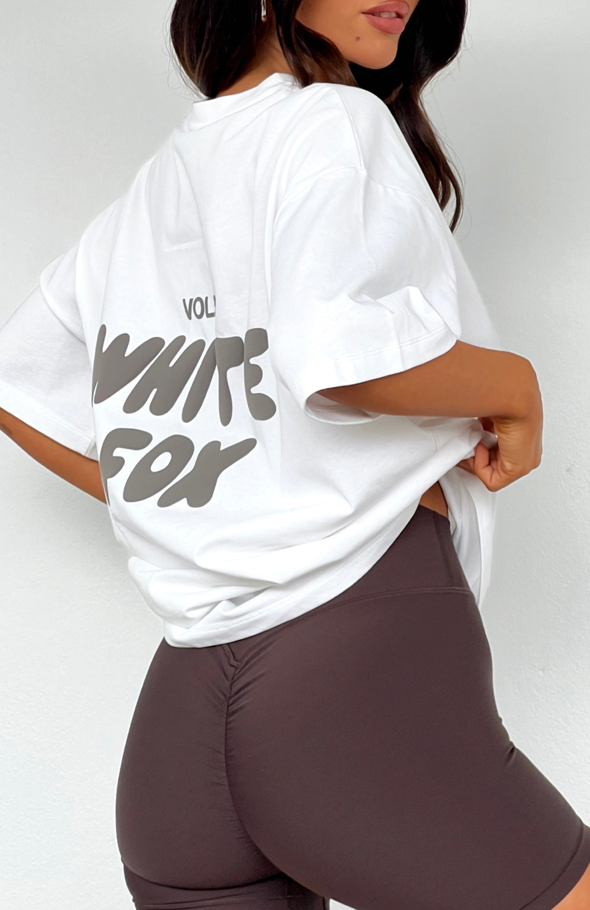 Premium Offstage Graphic Oversized Tee - Ultimate Comfort White