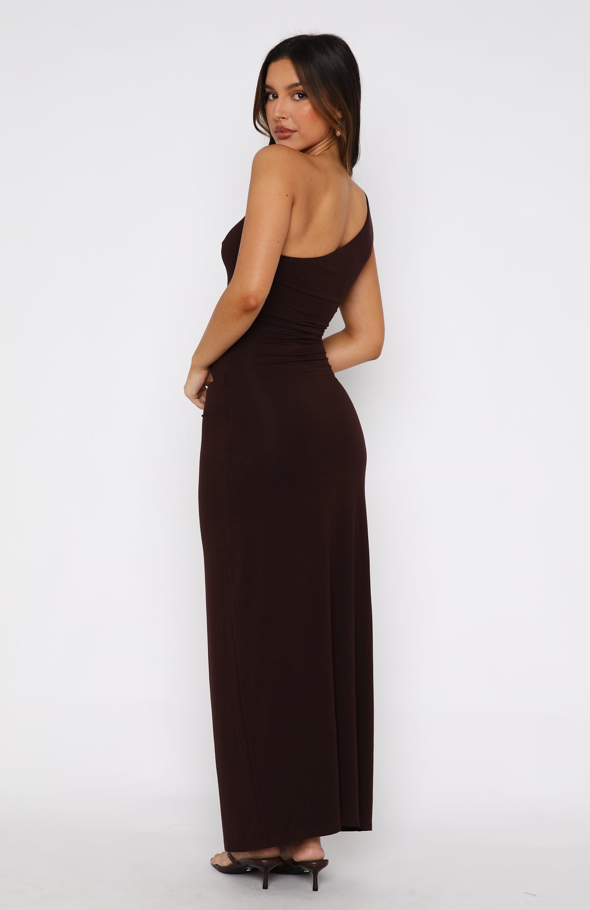 Premium Elegance Maxi Dress in Chocolate