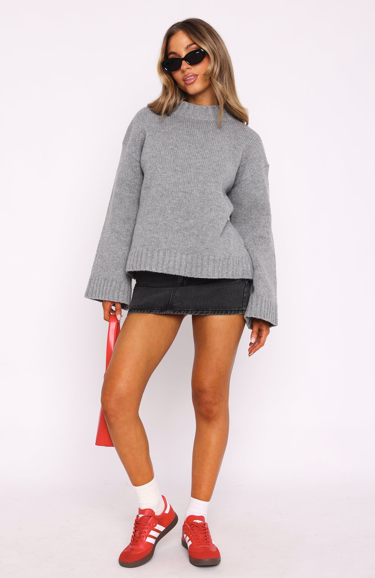 Ultimate Winter's Chill Premium Knit Sweater - Grey