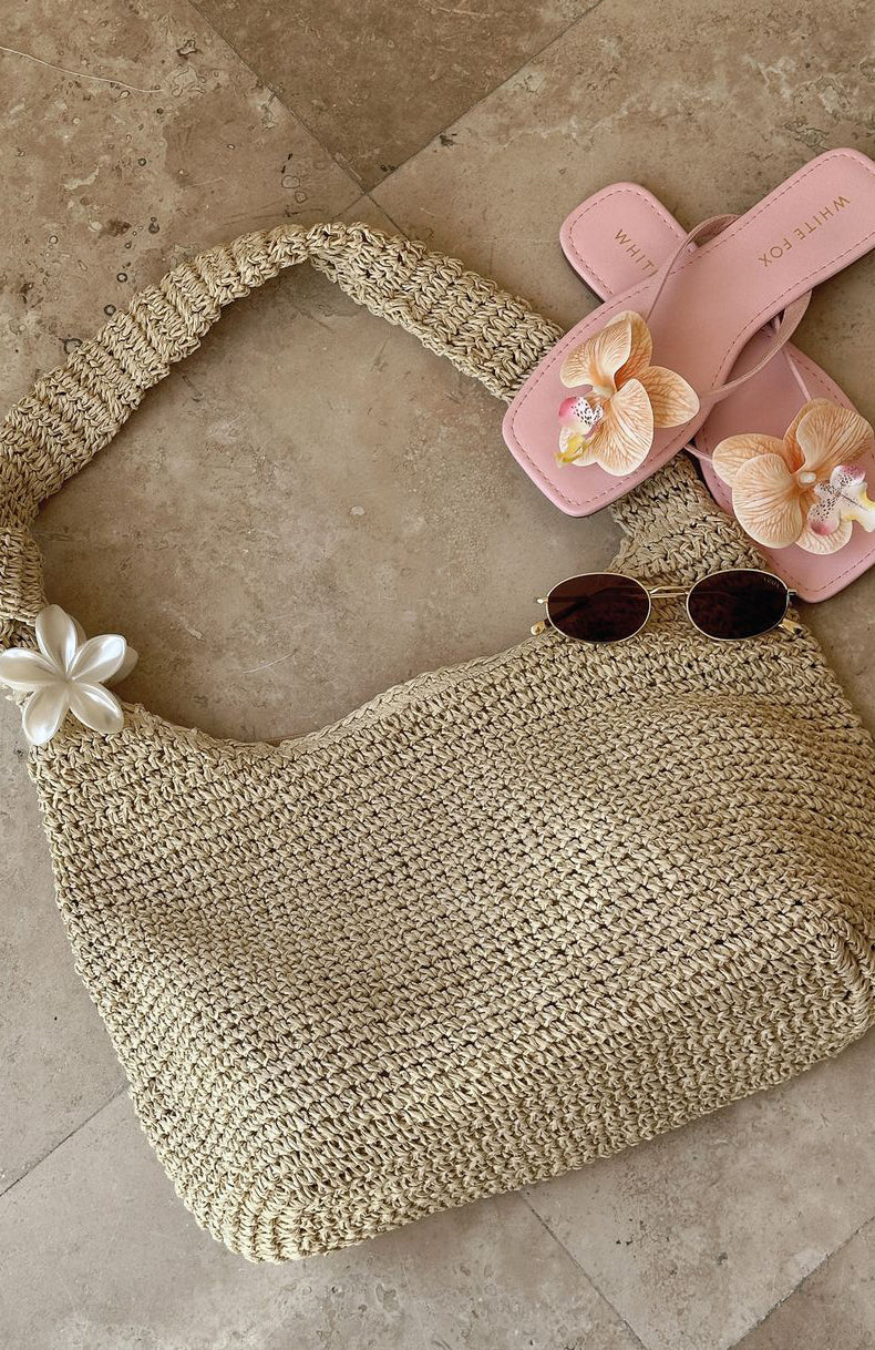 Premium Asher Natural Straw Shoulder Bag