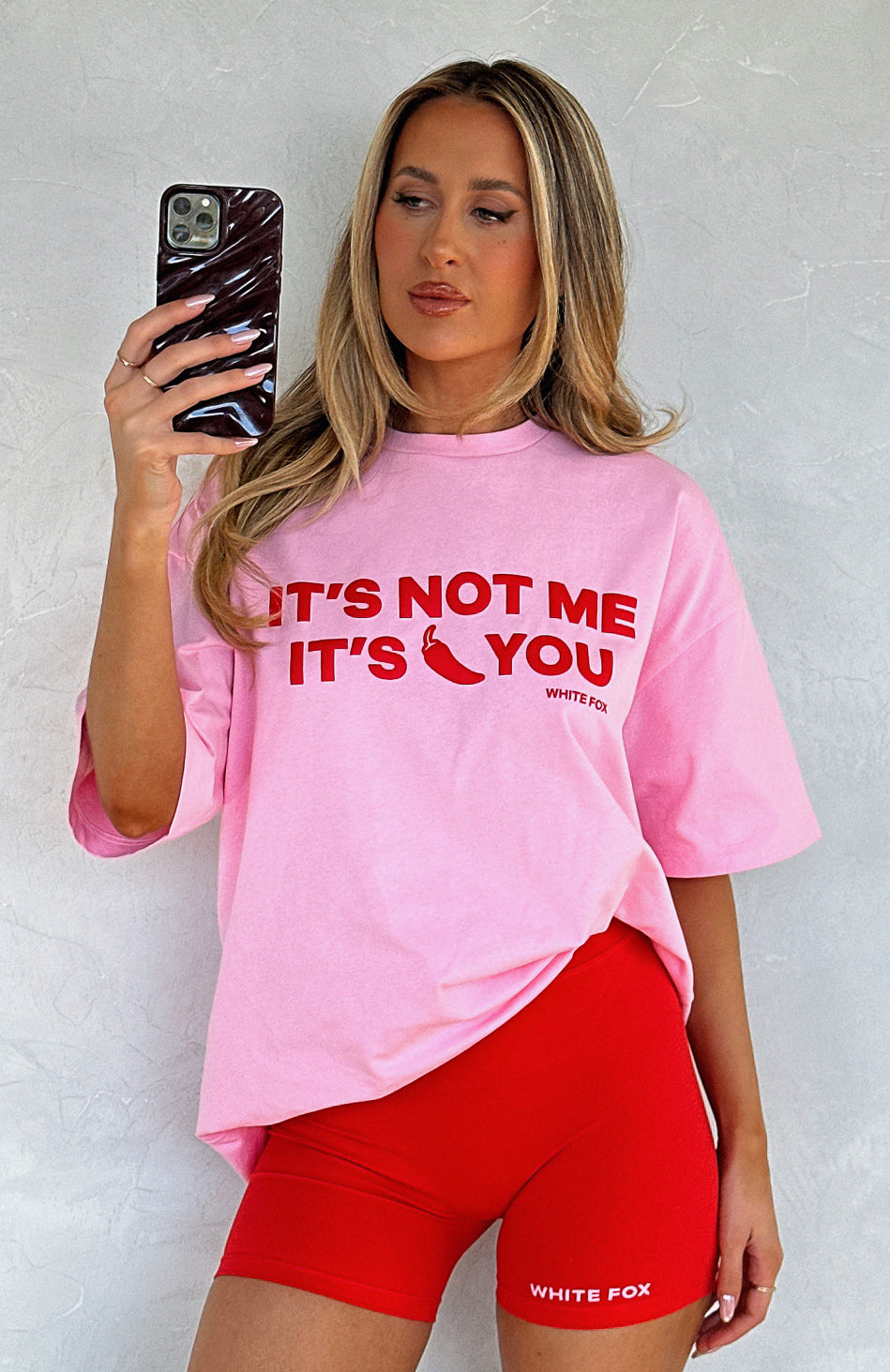 Ultimate Oversized Graphic Tee - 'It's Not Me It's You' in Pink