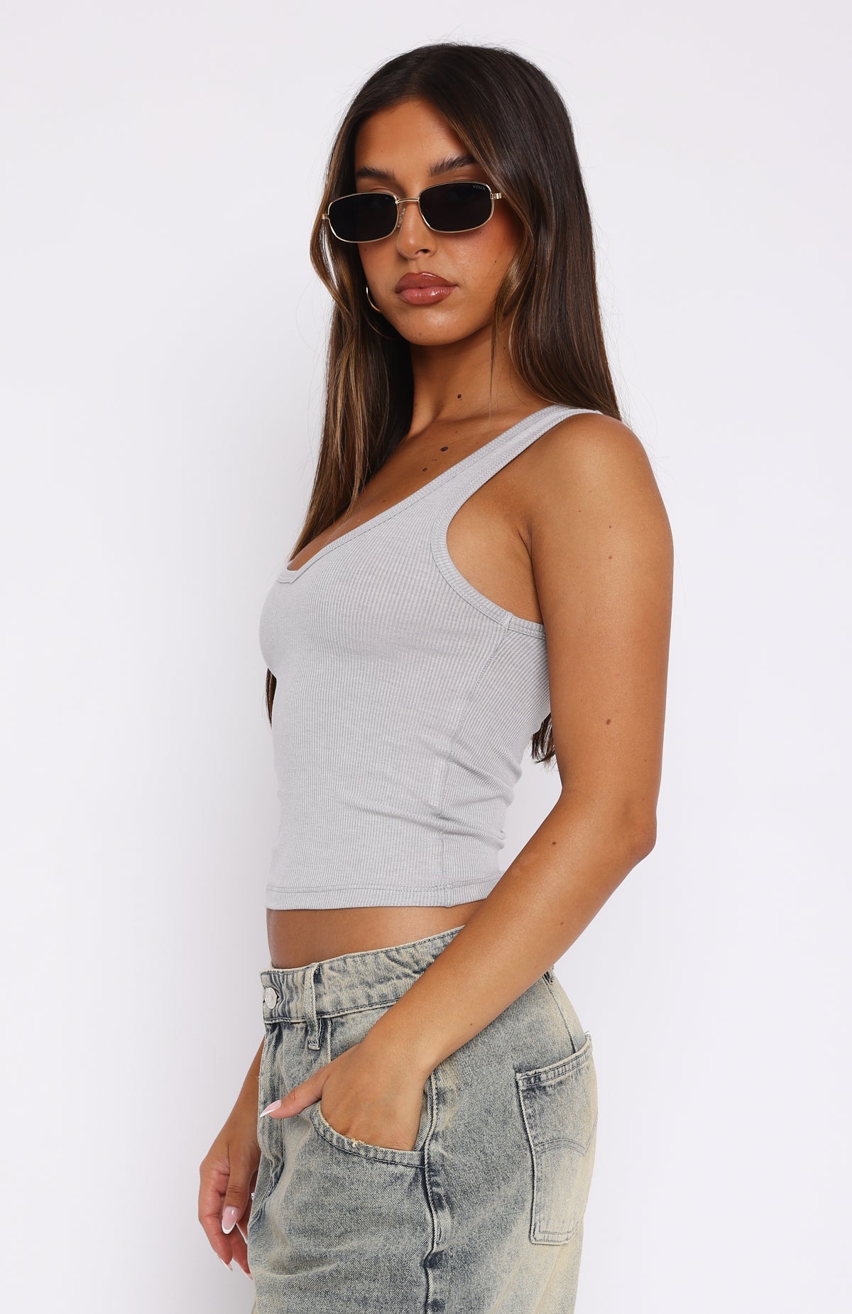 Ultimate Love Grey Tank Top