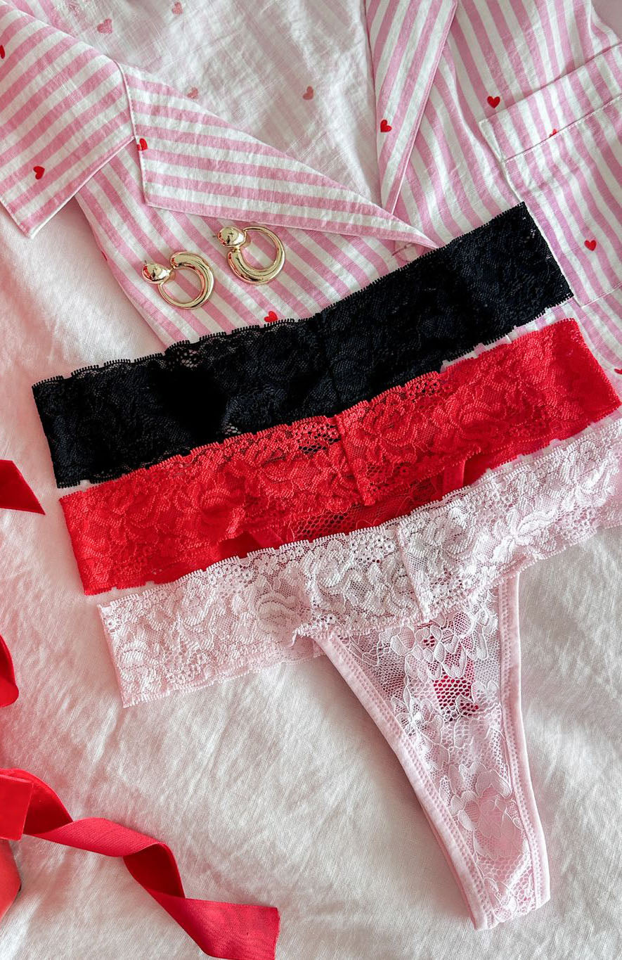 Ultimate Heart Strings Underwear Set - Red/Pink/Black | Premium Comfort & Style