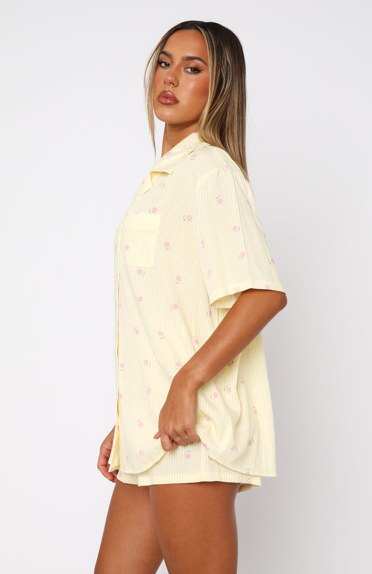 Premium Lemon Meadow Stripe Offline Pyjama Set