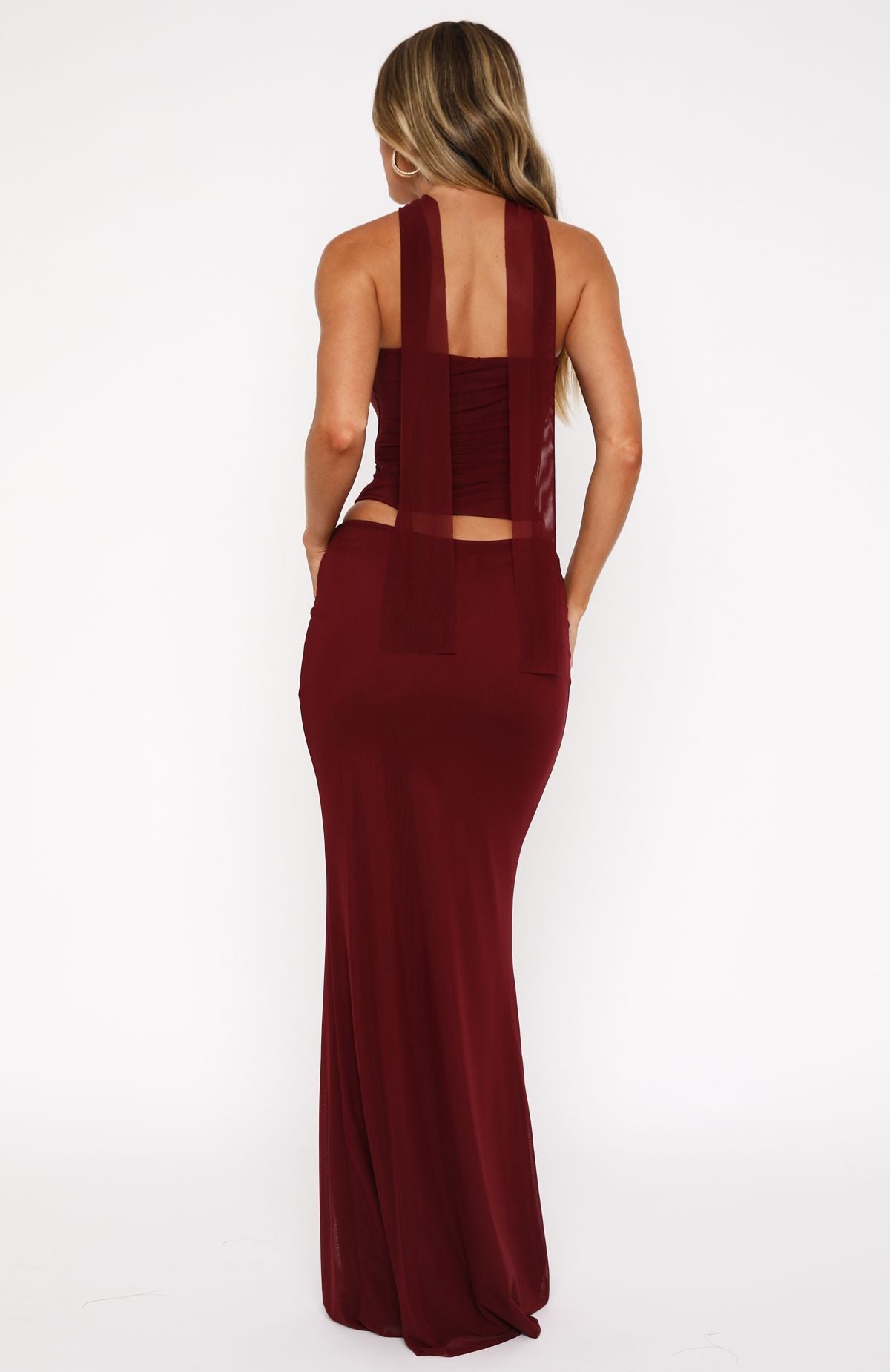 Ultimate Loving You Maxi Skirt in Burgundy - Premium Stretch & Style