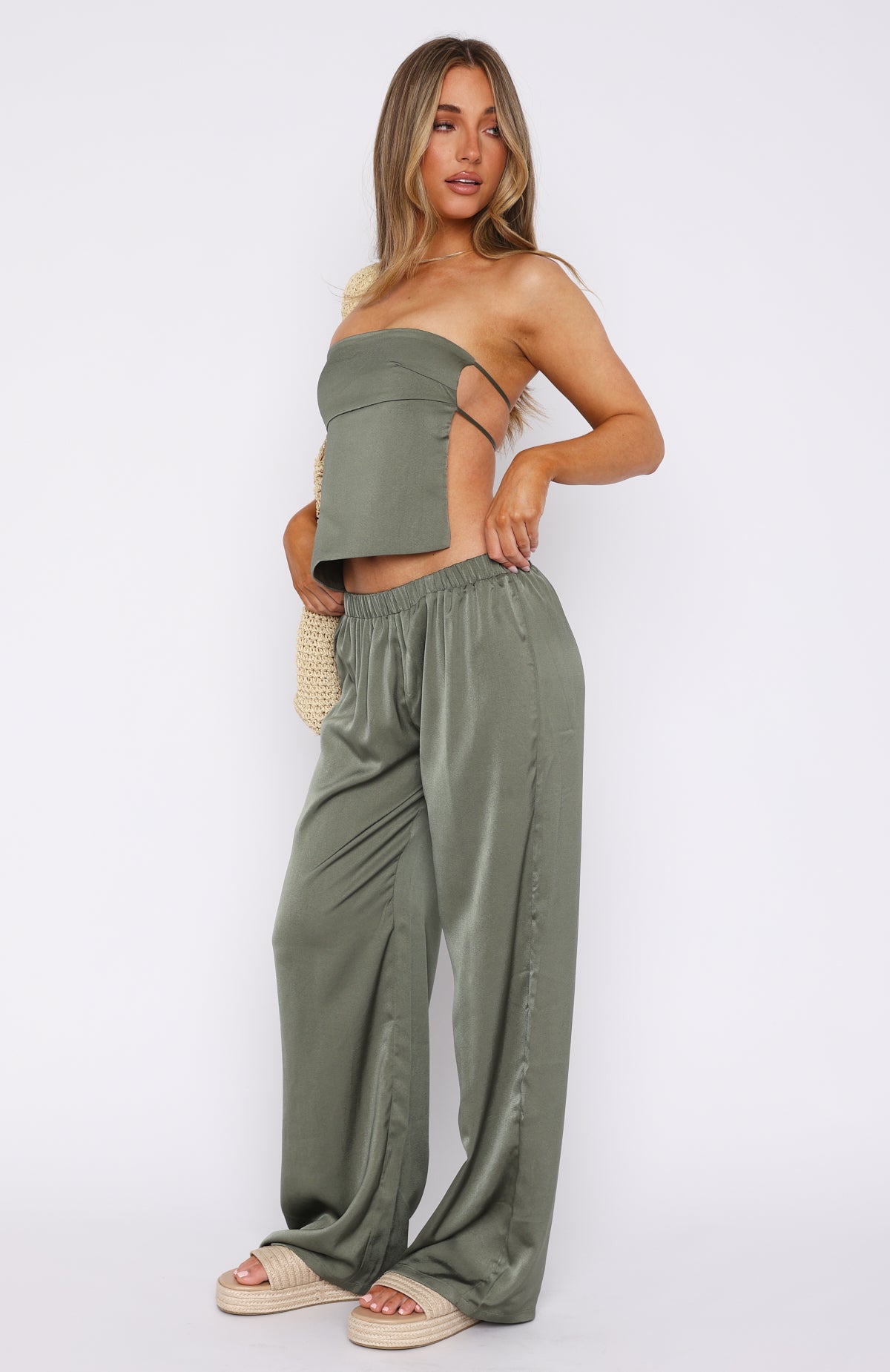 Premium Olive Elastic Waist Pants - Ultimate Euro Fit