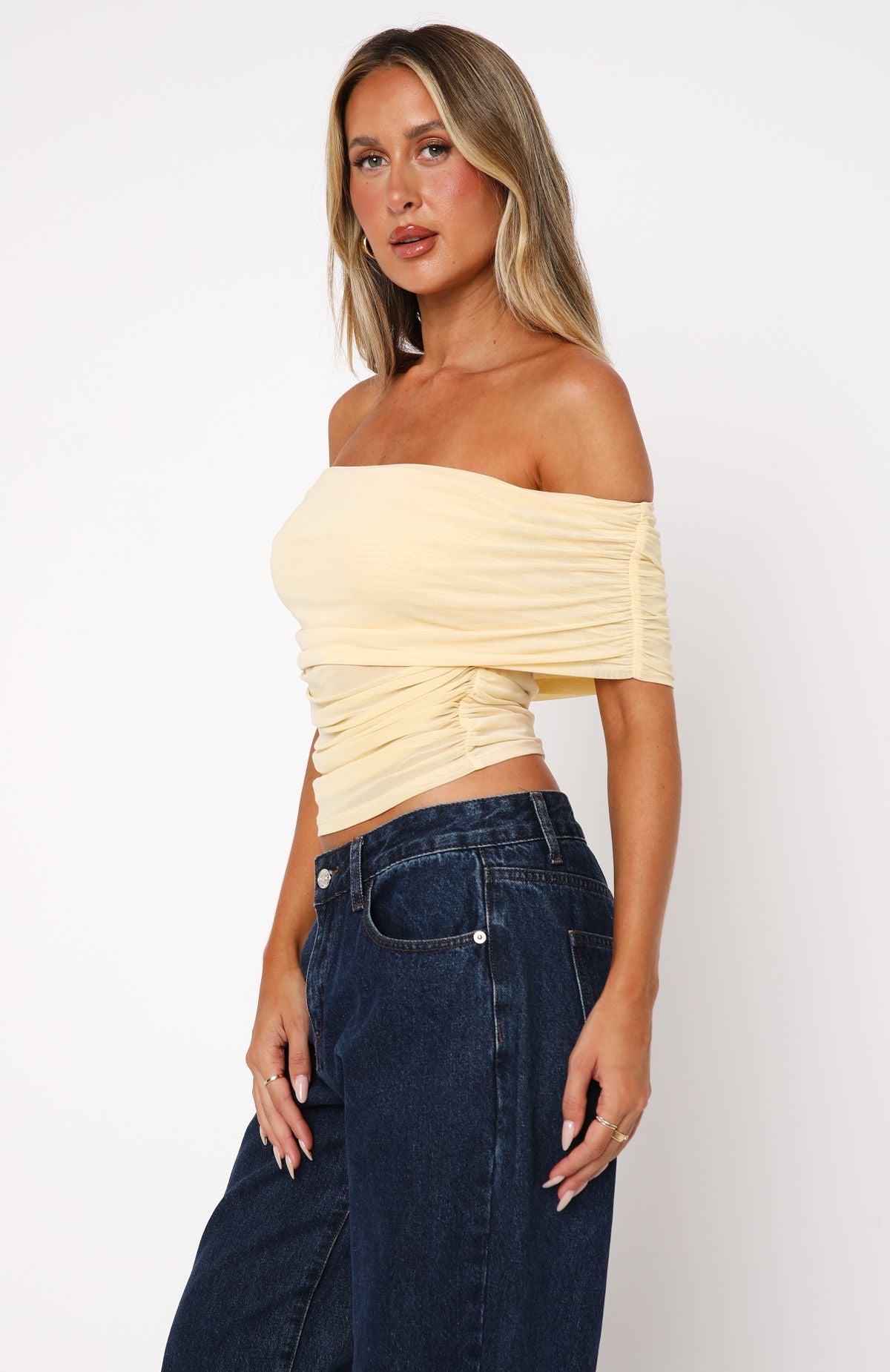 Ultimate Show Out Mesh Top - Lemon
