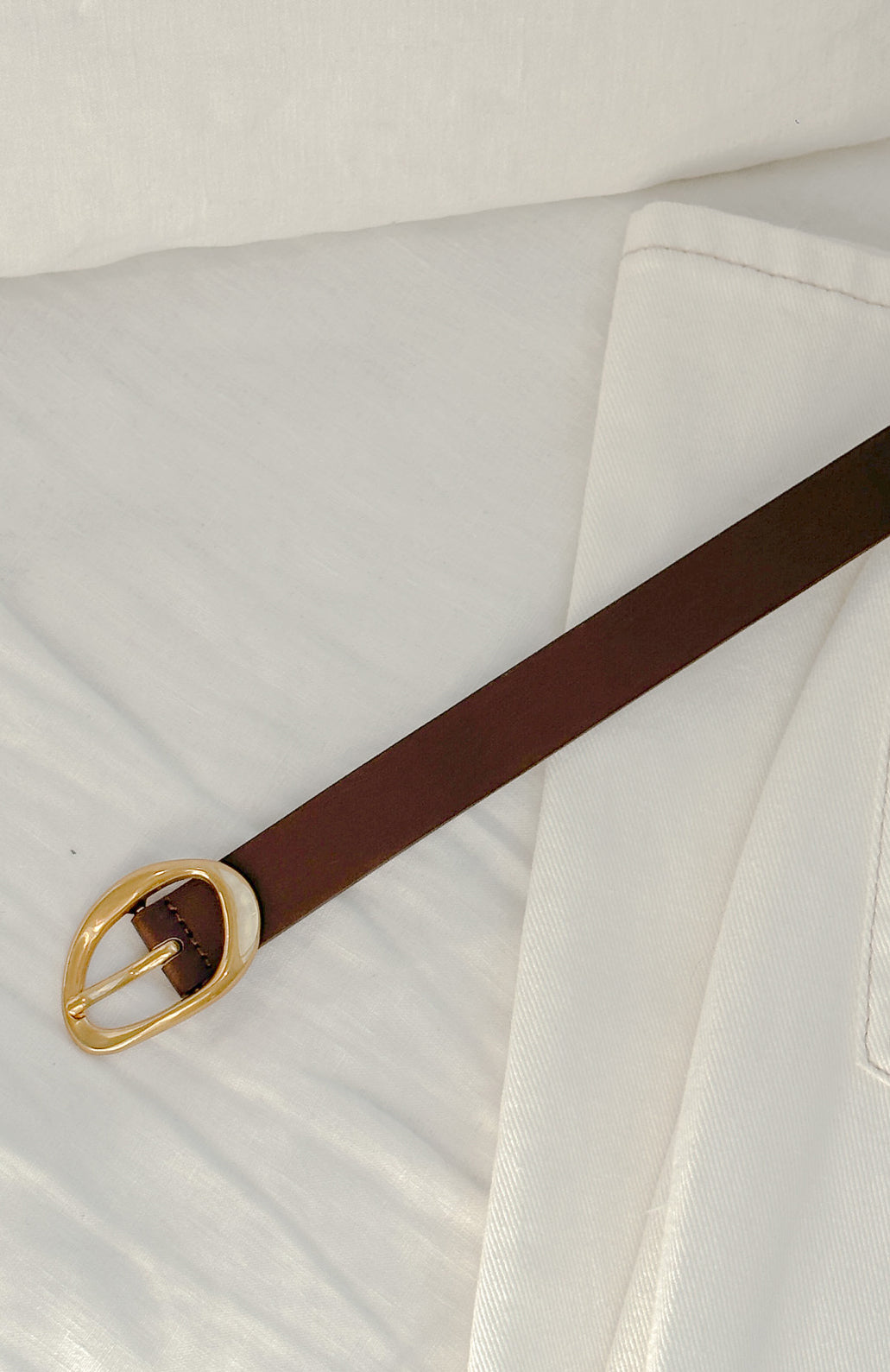 Premium Lou Belt in Chocolate/Gold - Ultimate Style Upgrade