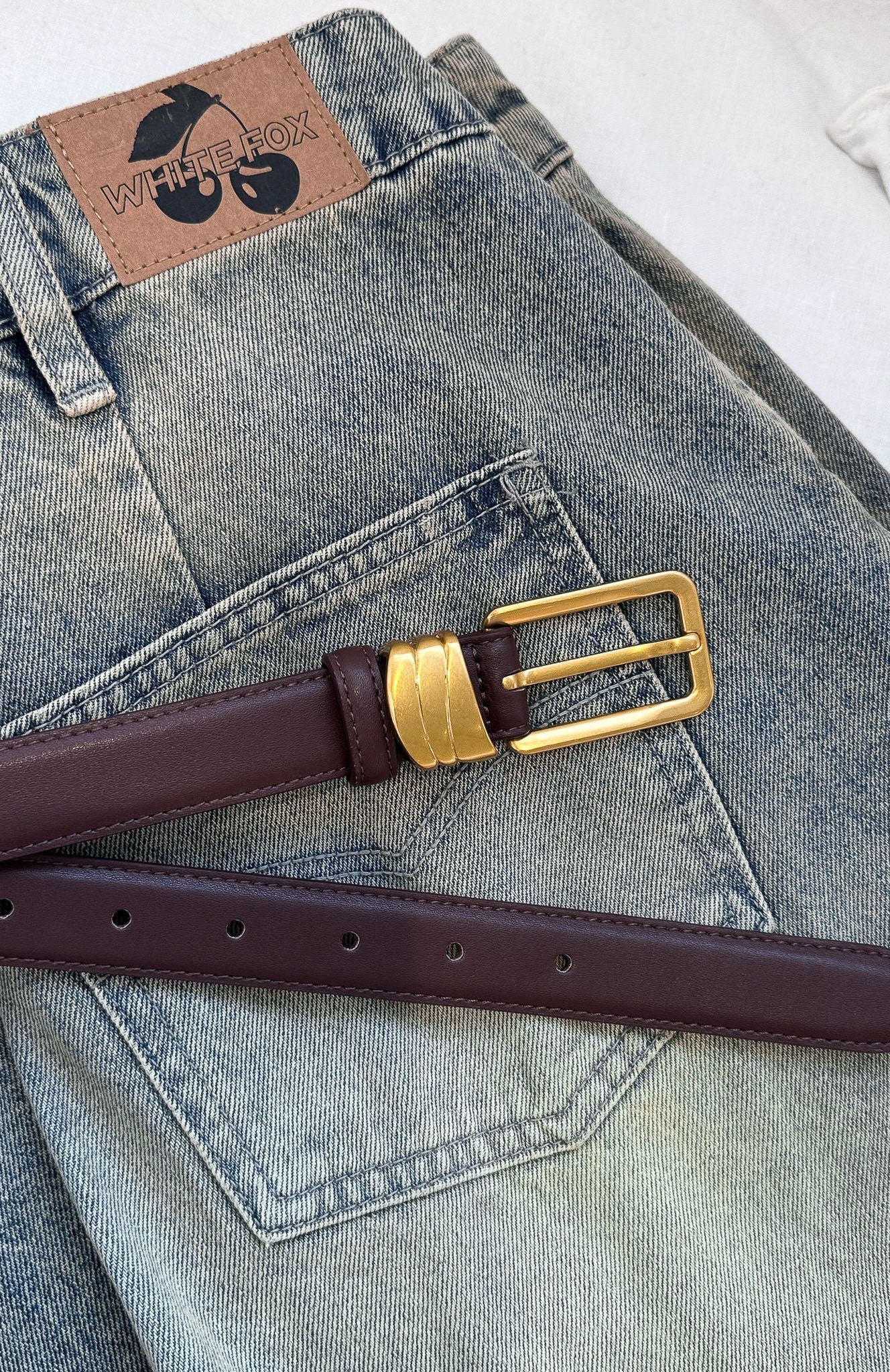 Premium Rex Belt in Chocolate Brown & Vintage Gold