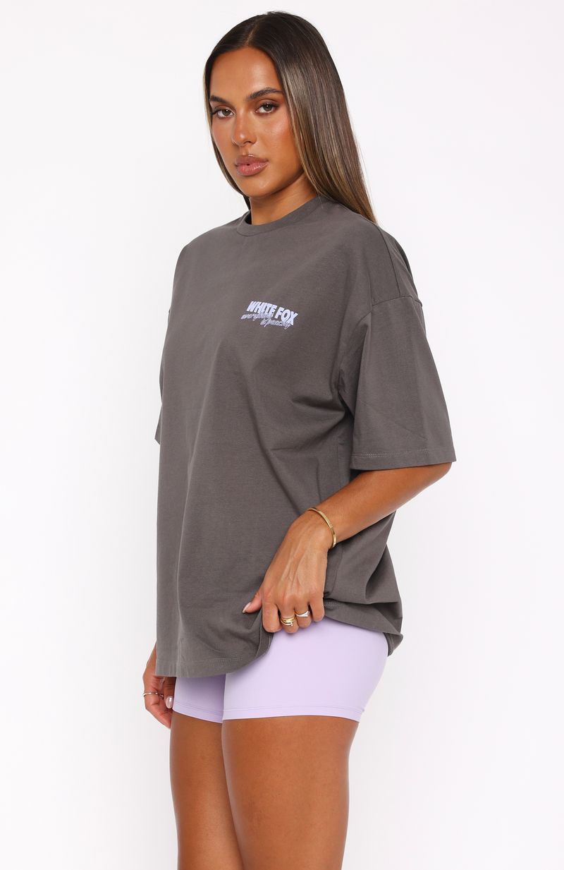 Premium Oversized Peachy Tee - Charcoal Grey