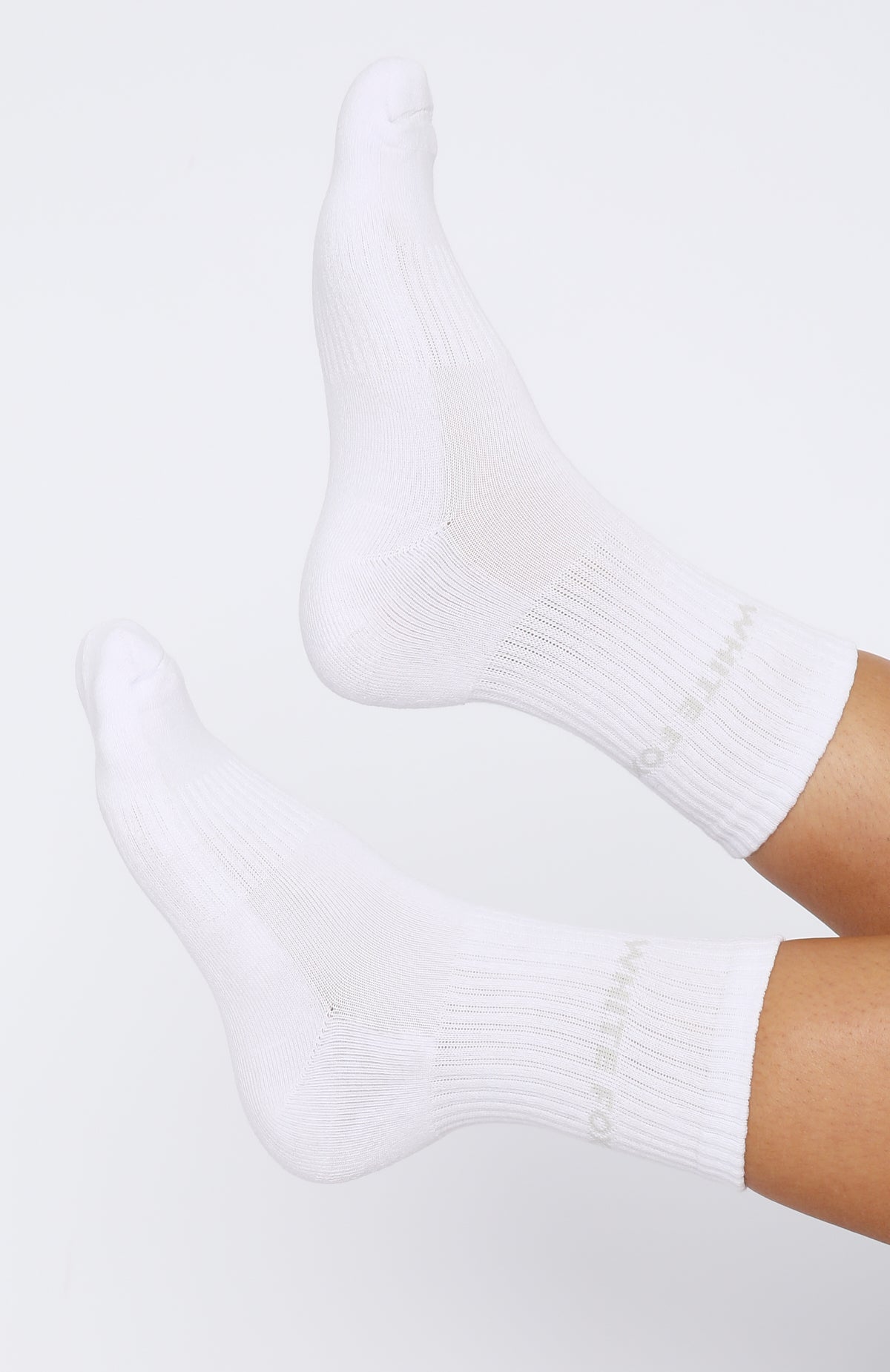 Premium All For It Crew Socks - White/Moon