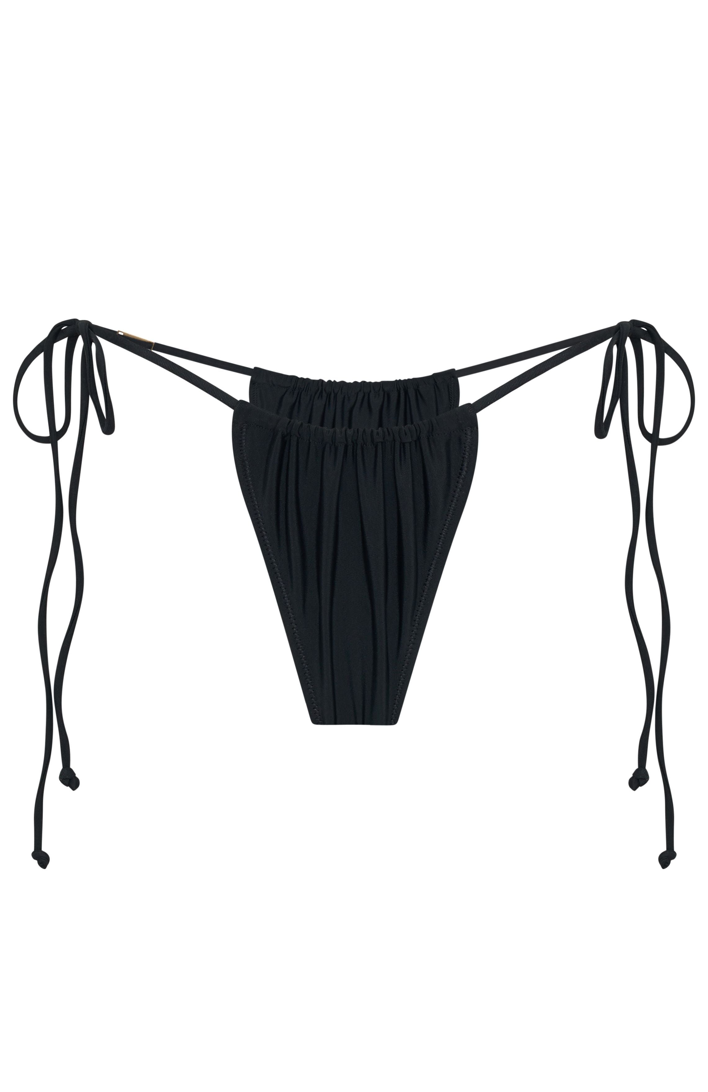 Premium Sand Dune Bikini Bottoms - Black