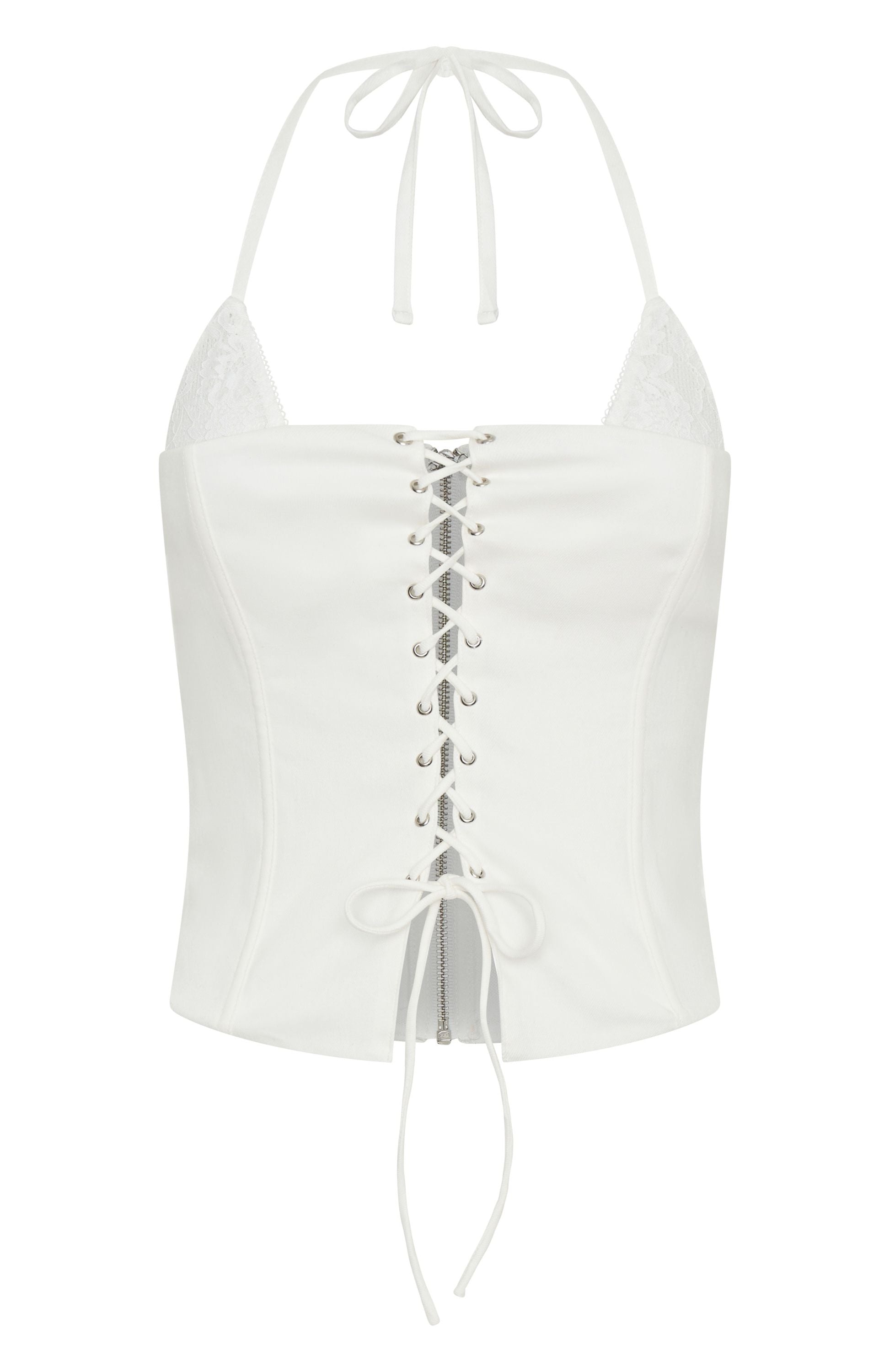 Premium After Party Bustier in White - Ultimate Style Statement