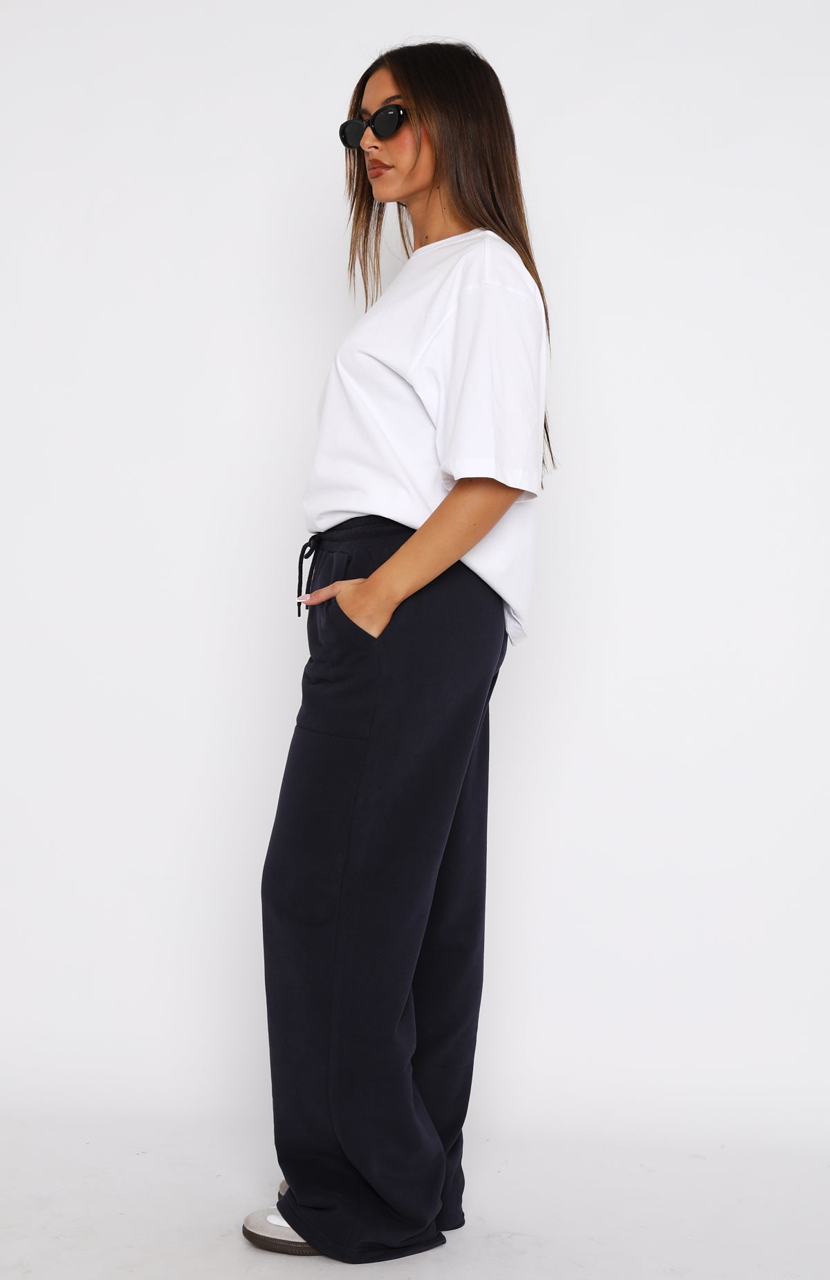 Ultimate Comfort Wide Leg Sweatpants - Navy Blue