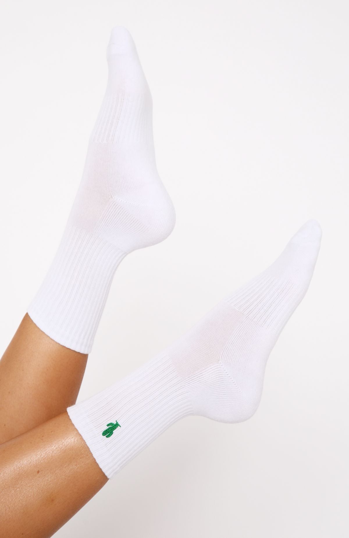 Premium Comfort White Crew Socks