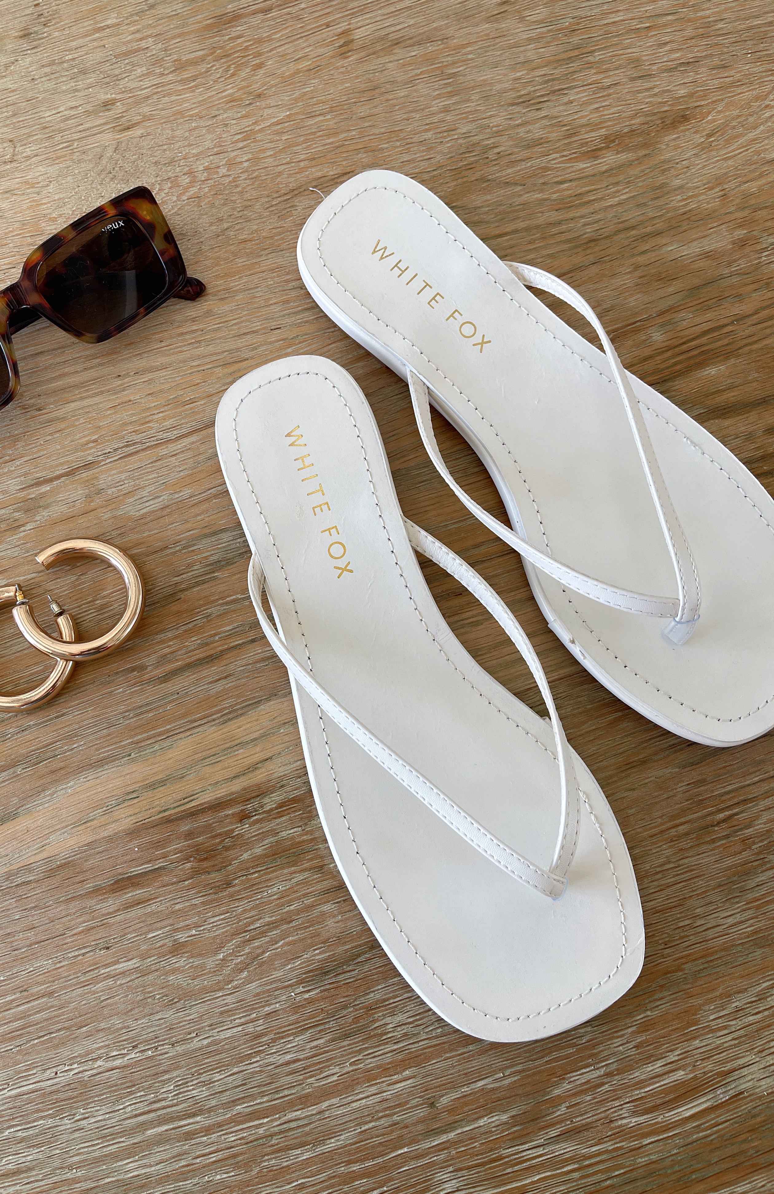 Premium Roma Thong Sandals - Bone