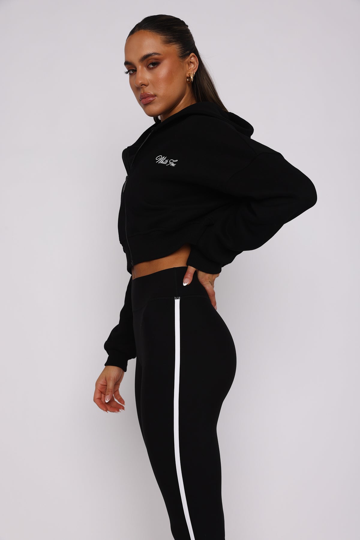 Ultimate Comfort Stepping Out Cropped Hoodie - Black