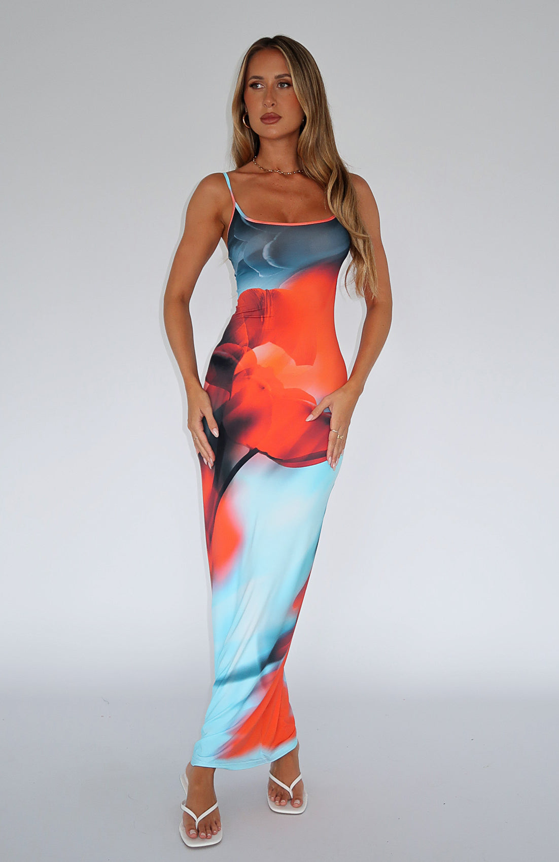 Ultimate Imperial Sapphire Maxi Dress - Premium Stretch Fabric