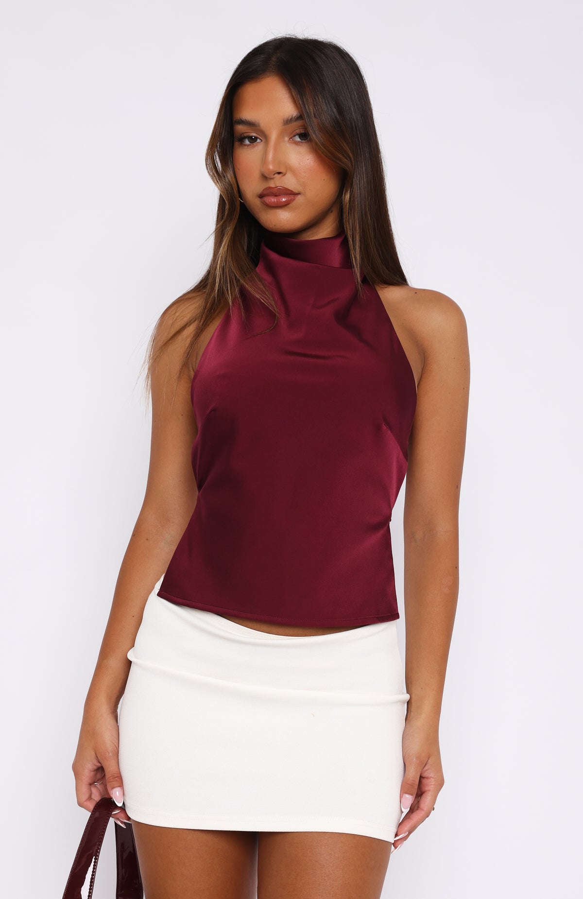 Ultimate Dance Floor Halter Top - Merlot