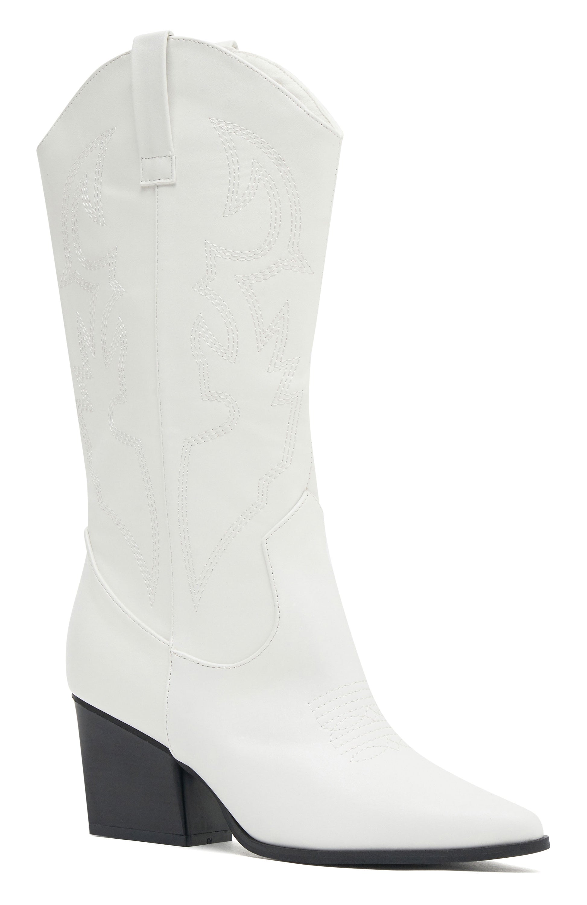 Premium Kacey White Cowboy Boots - Festival & Evening Essential