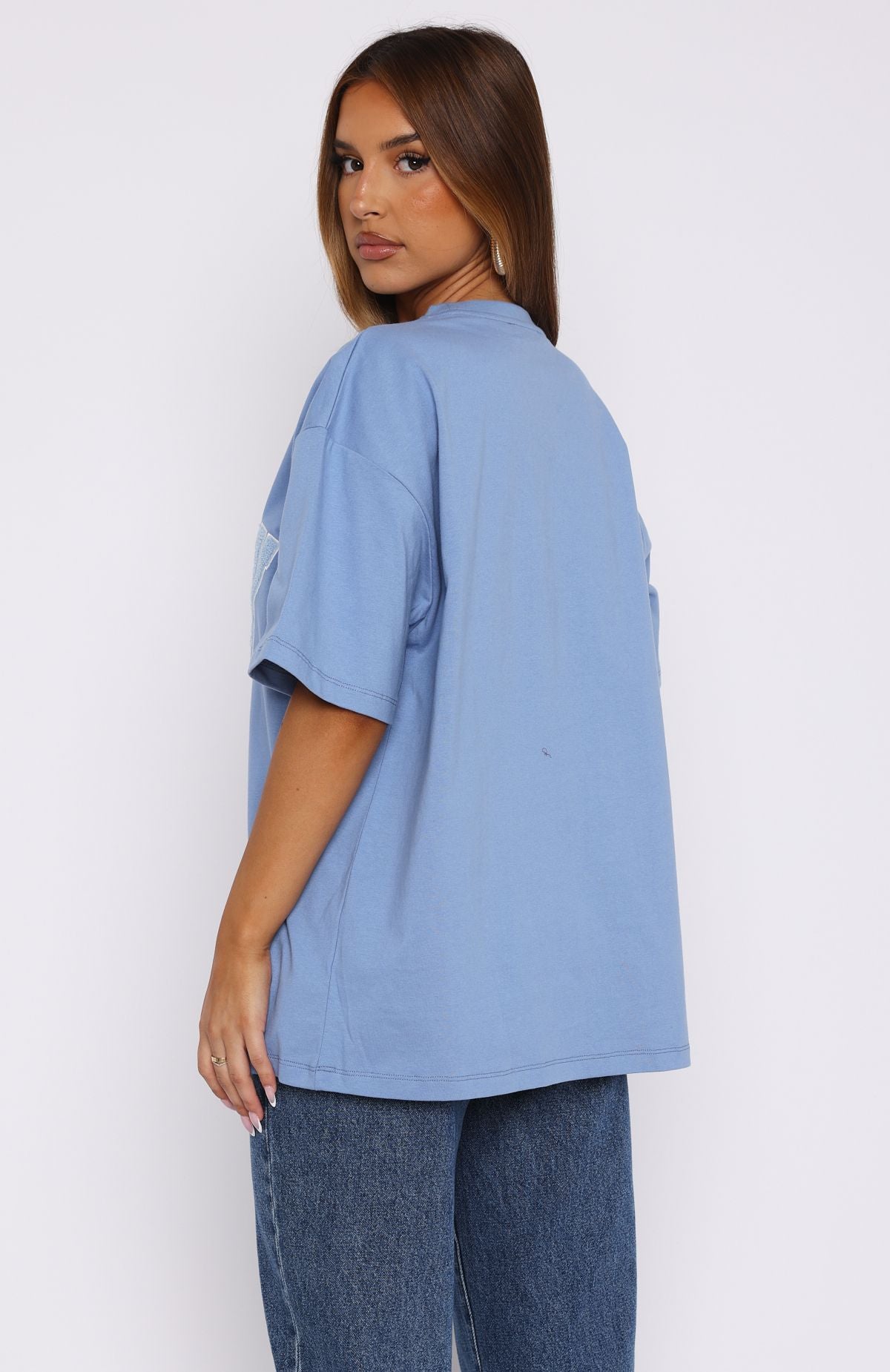 Premium Give It Away Oversized Tee in Dusty Blue | Ultimate Comfort & Style